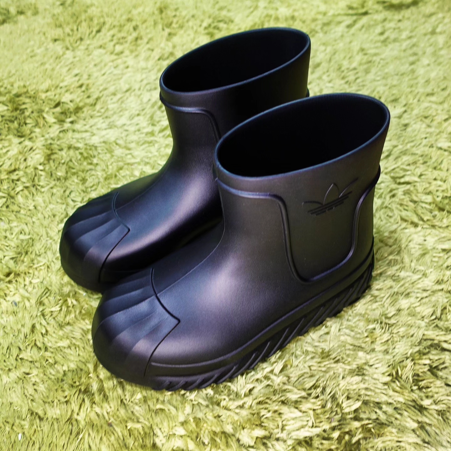 (W) Adidas Adifom Superstar Boot Black 착용 스타일 - 1