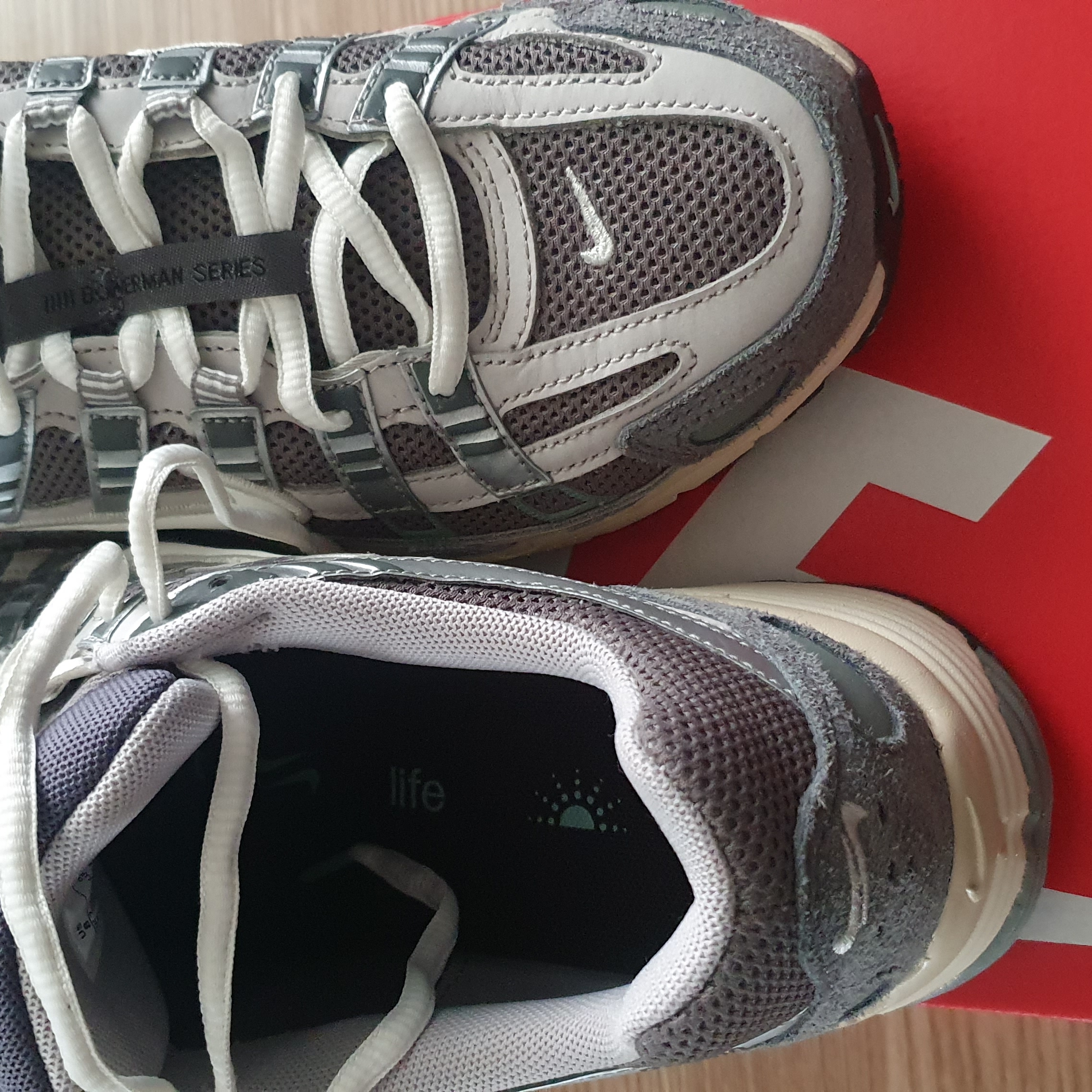 Nike P-6000 Flat Pewter Light Iron Ore 착용 스타일 - 1