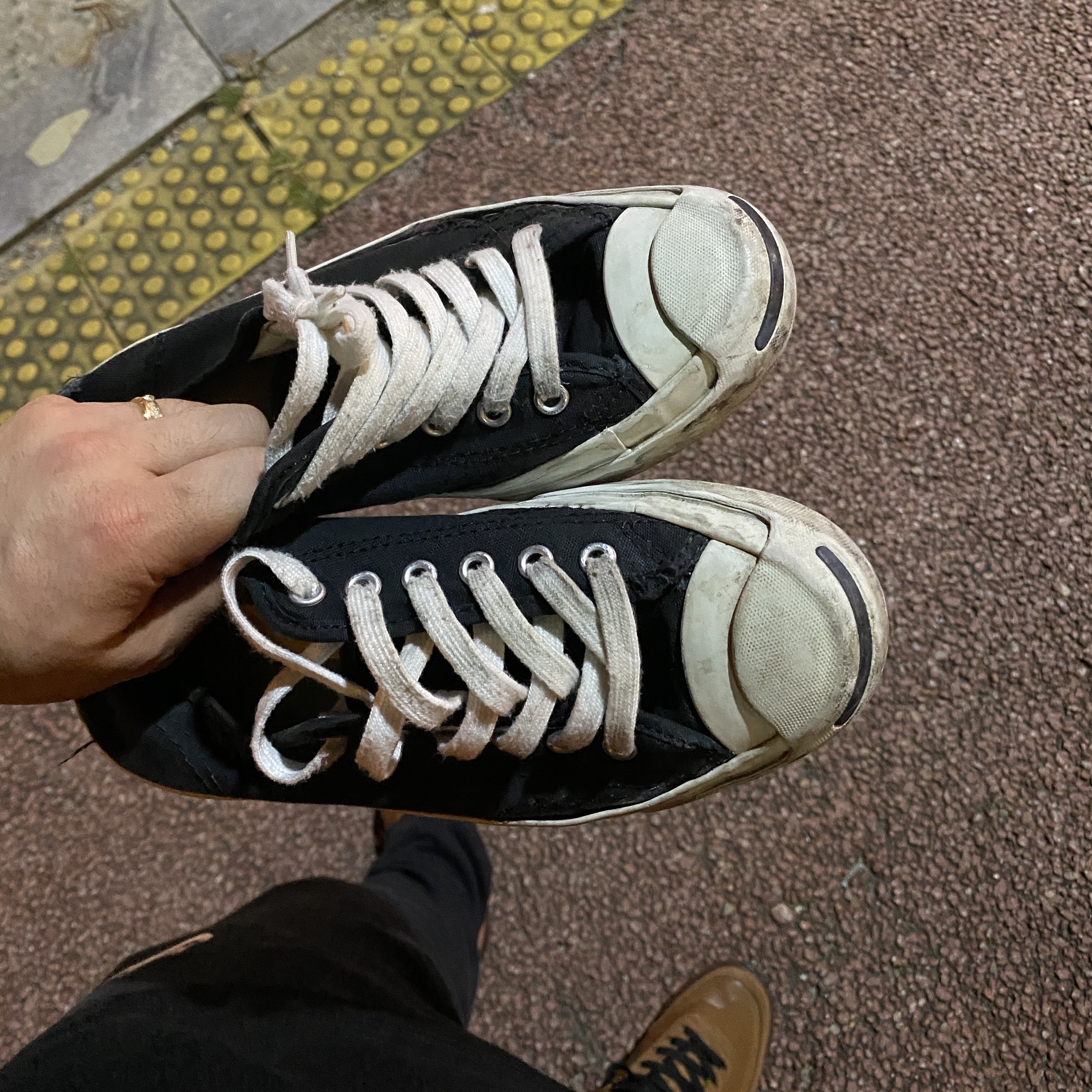 Converse Jack Purcell OX Black White 착용 스타일
