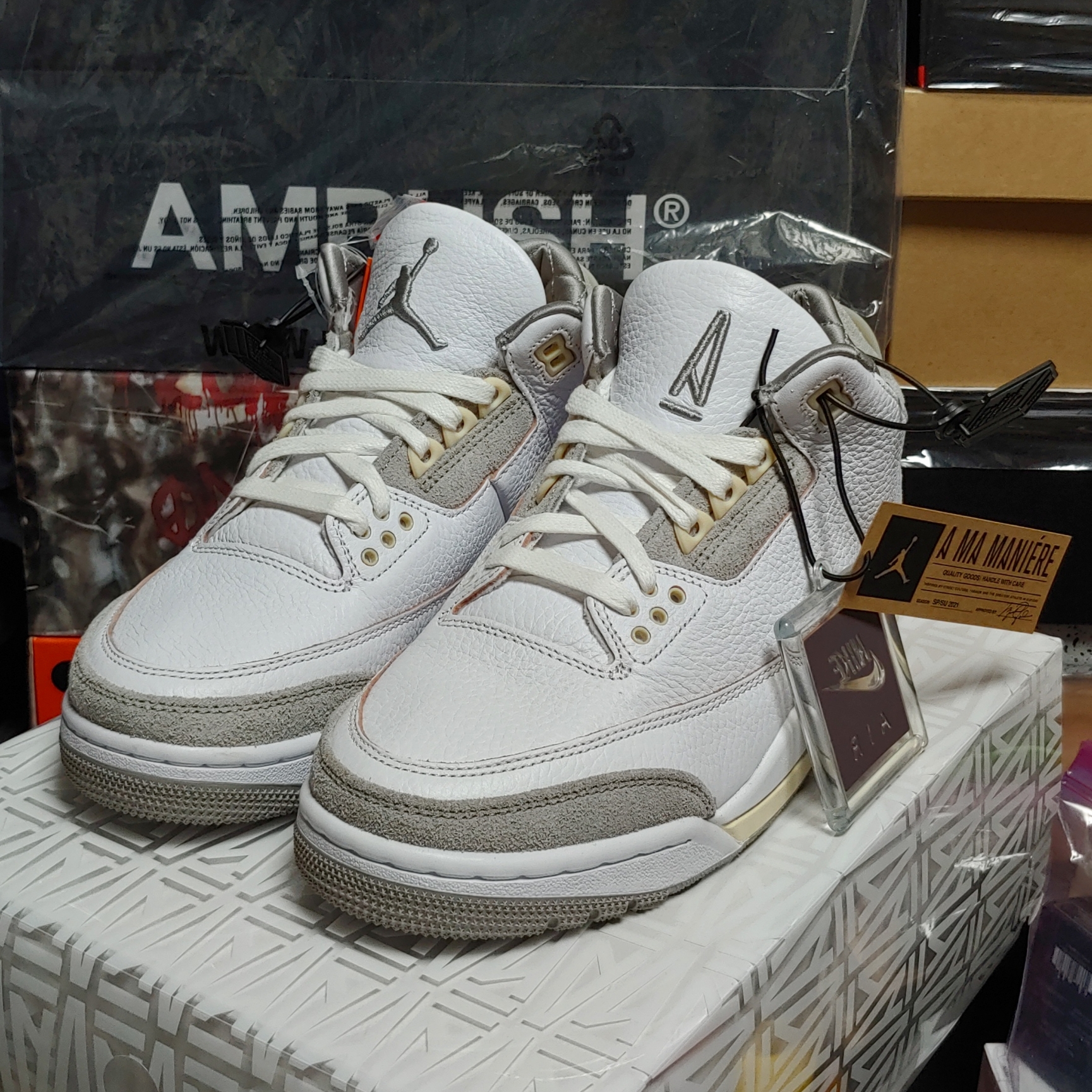 (W) Jordan 3 x A Ma Maniere Retro SP 착용 스타일 - 1