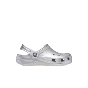 (Kids) Crocs Classic Metallic Clog Silver