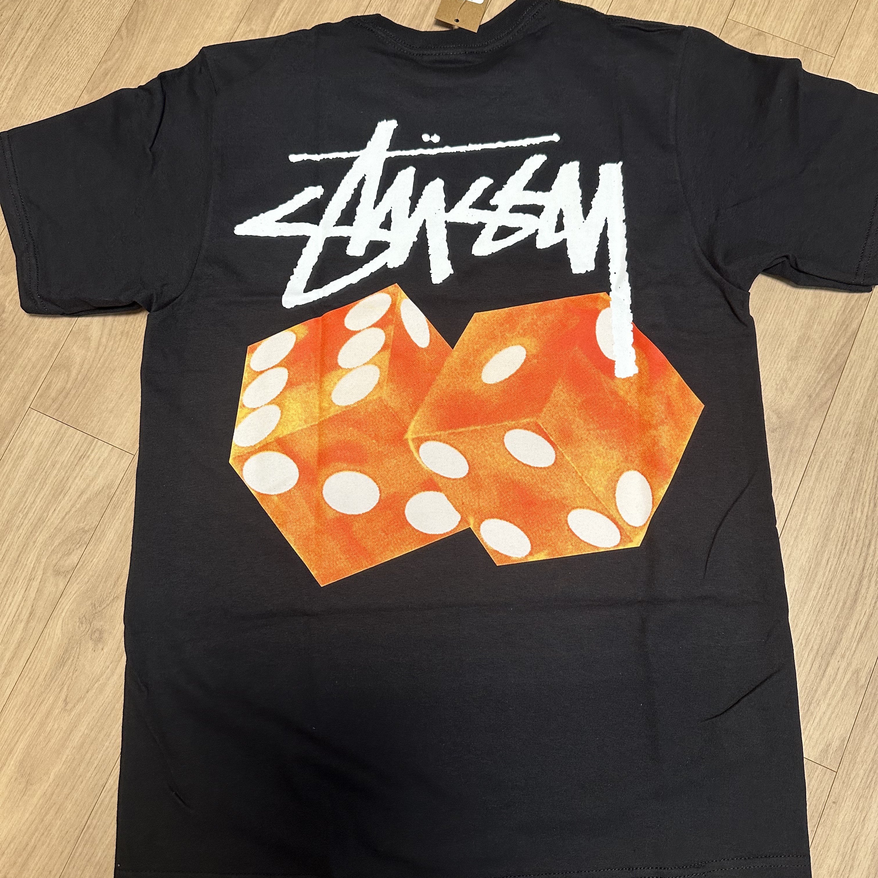 Stussy Diced Out T-Shirt Black 착용 스타일 - 1
