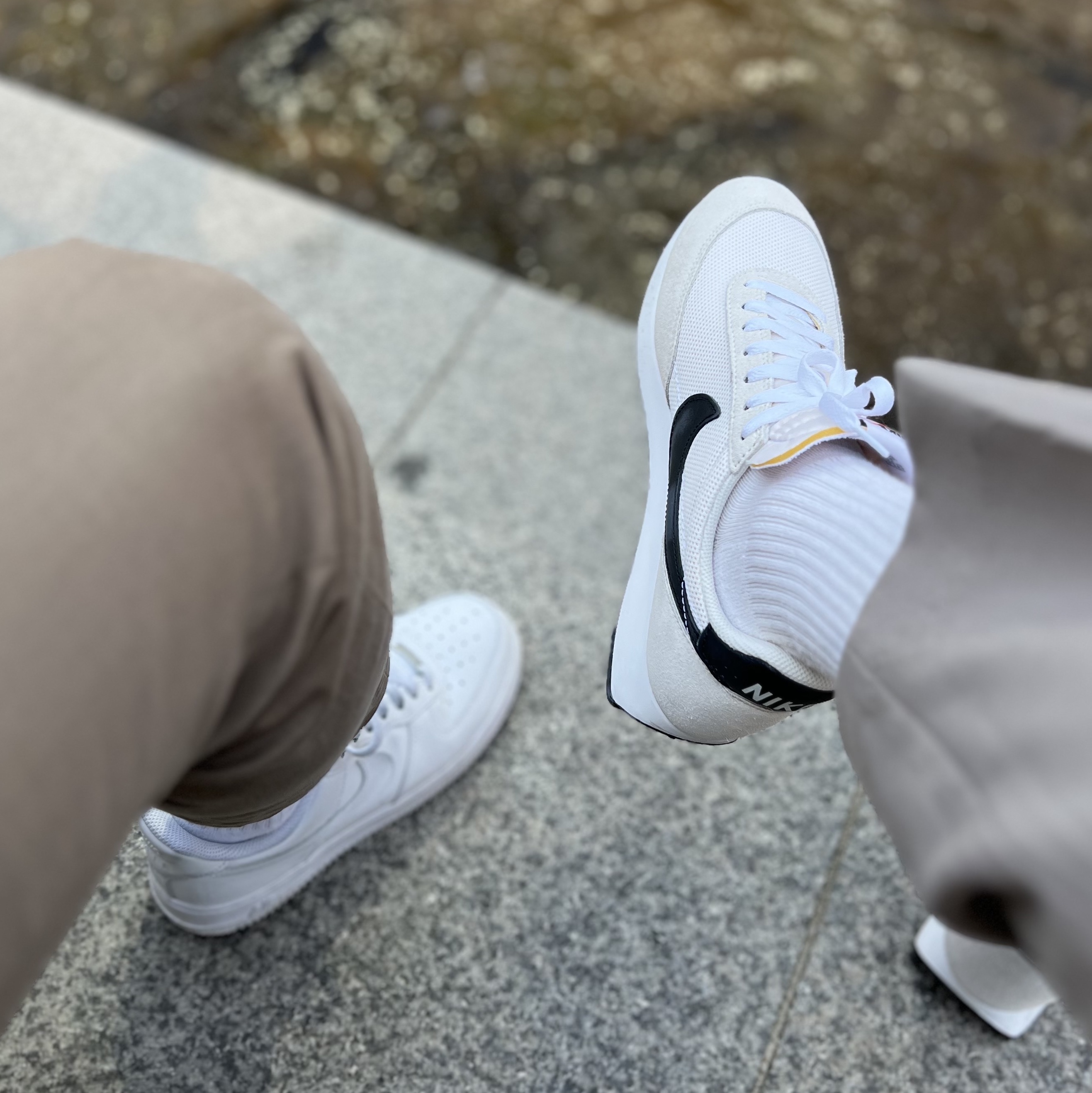 Nike Air Tailwind 79 White Phantom Black 착용 스타일 - 1