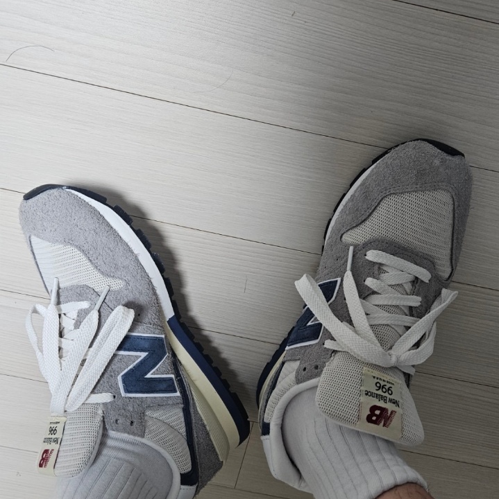 New Balance Made in USA 996 Marblehead Vintage Indigo 착용 스타일 - 2