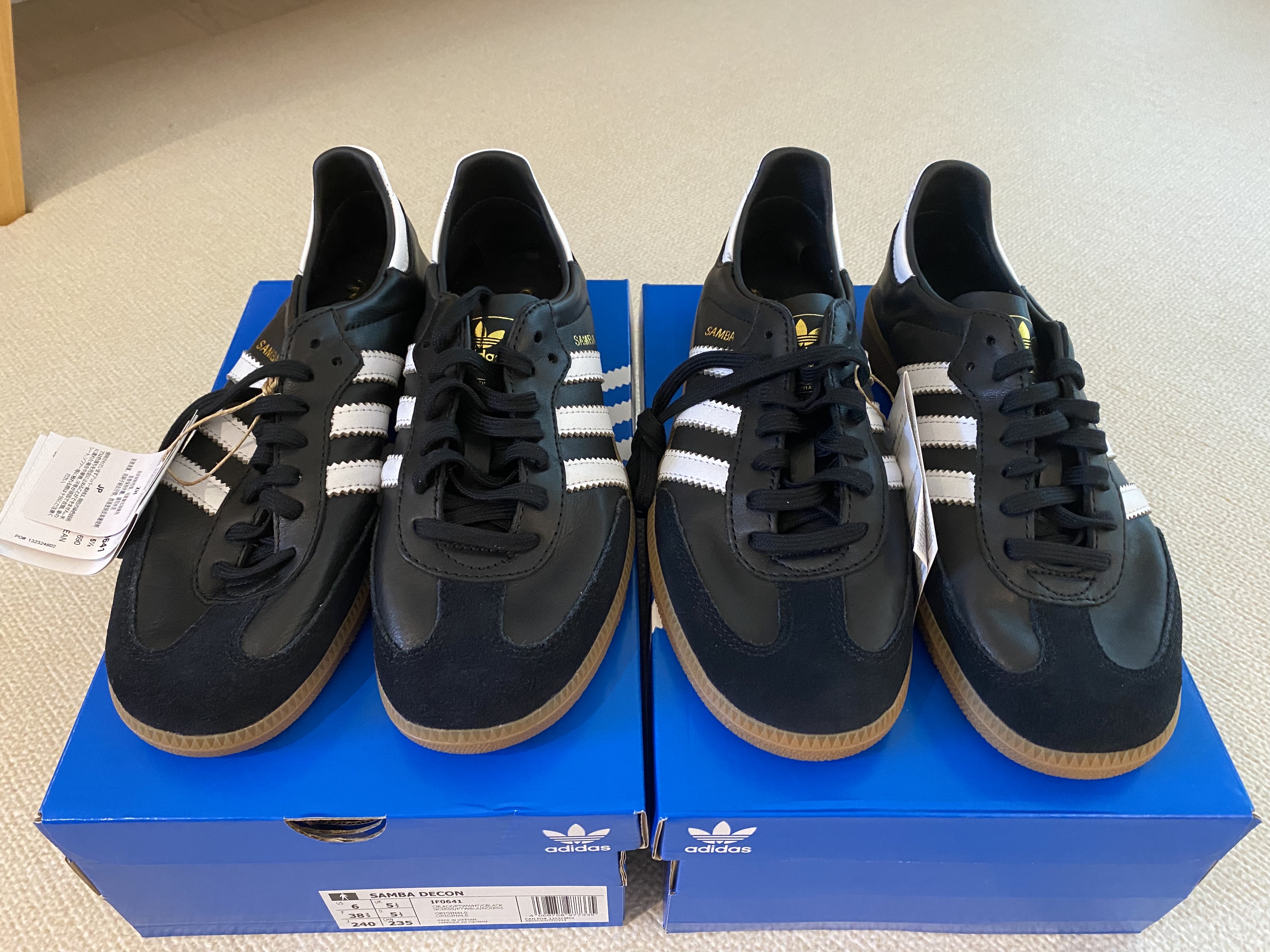 Adidas Samba Decon Core Black 착용 스타일
