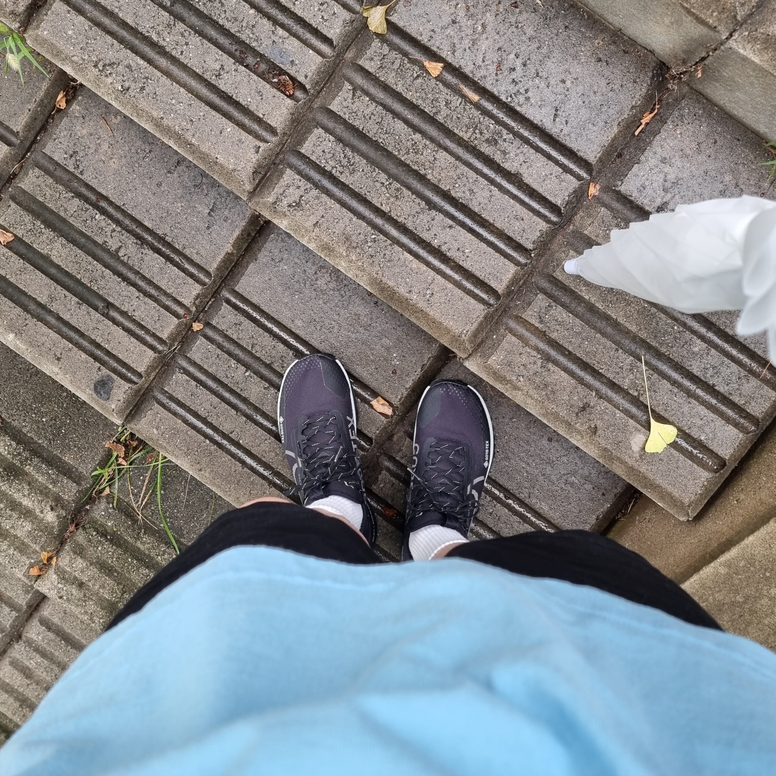 (W) Nike React Pegasus Trail 4 Gore-Tex Black Wolf Grey 착용 스타일