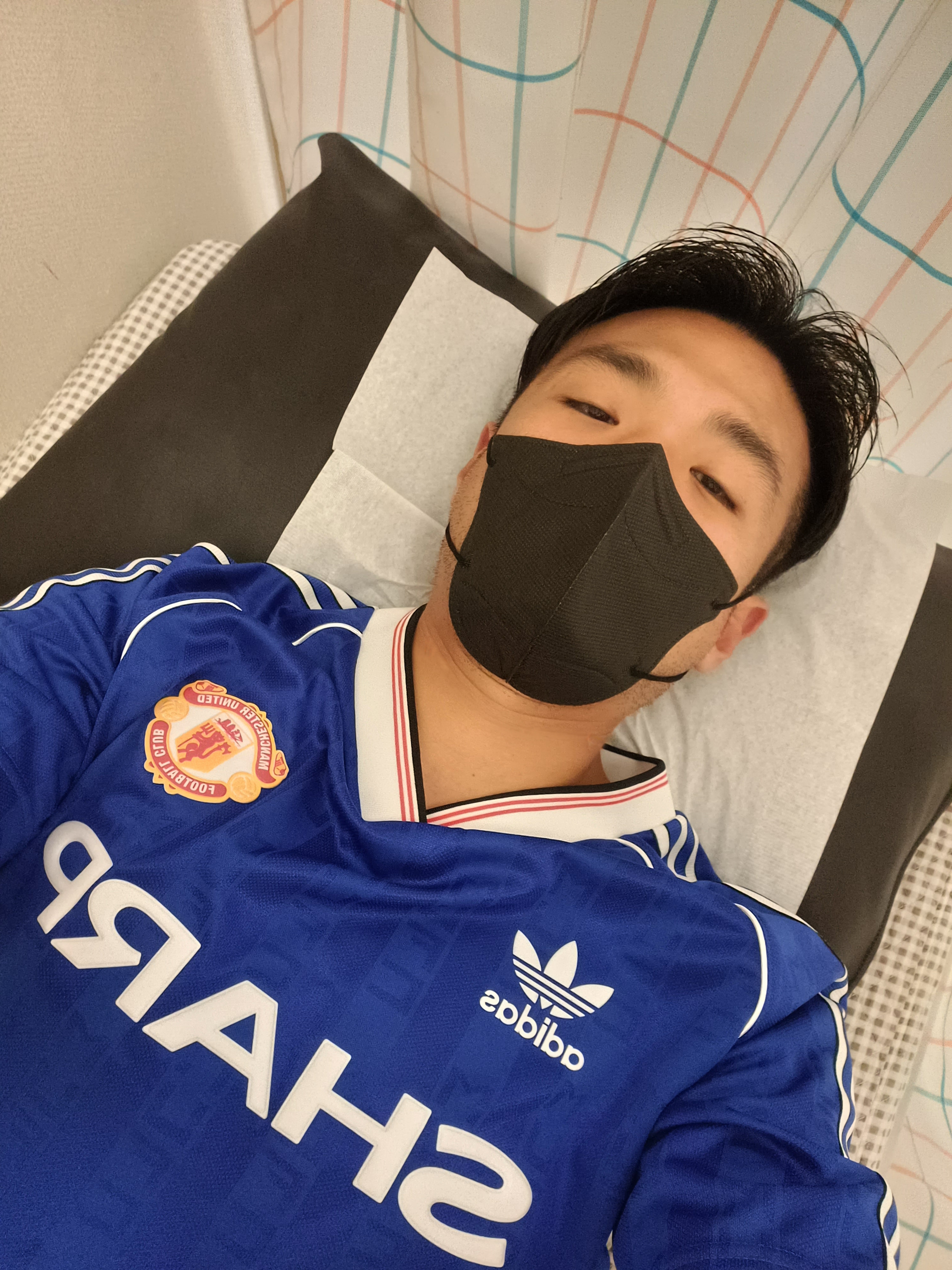 Adidas Manchester United 1988/90 Jersey Collegiate Royal - KR Sizing 착용 스타일 - 1