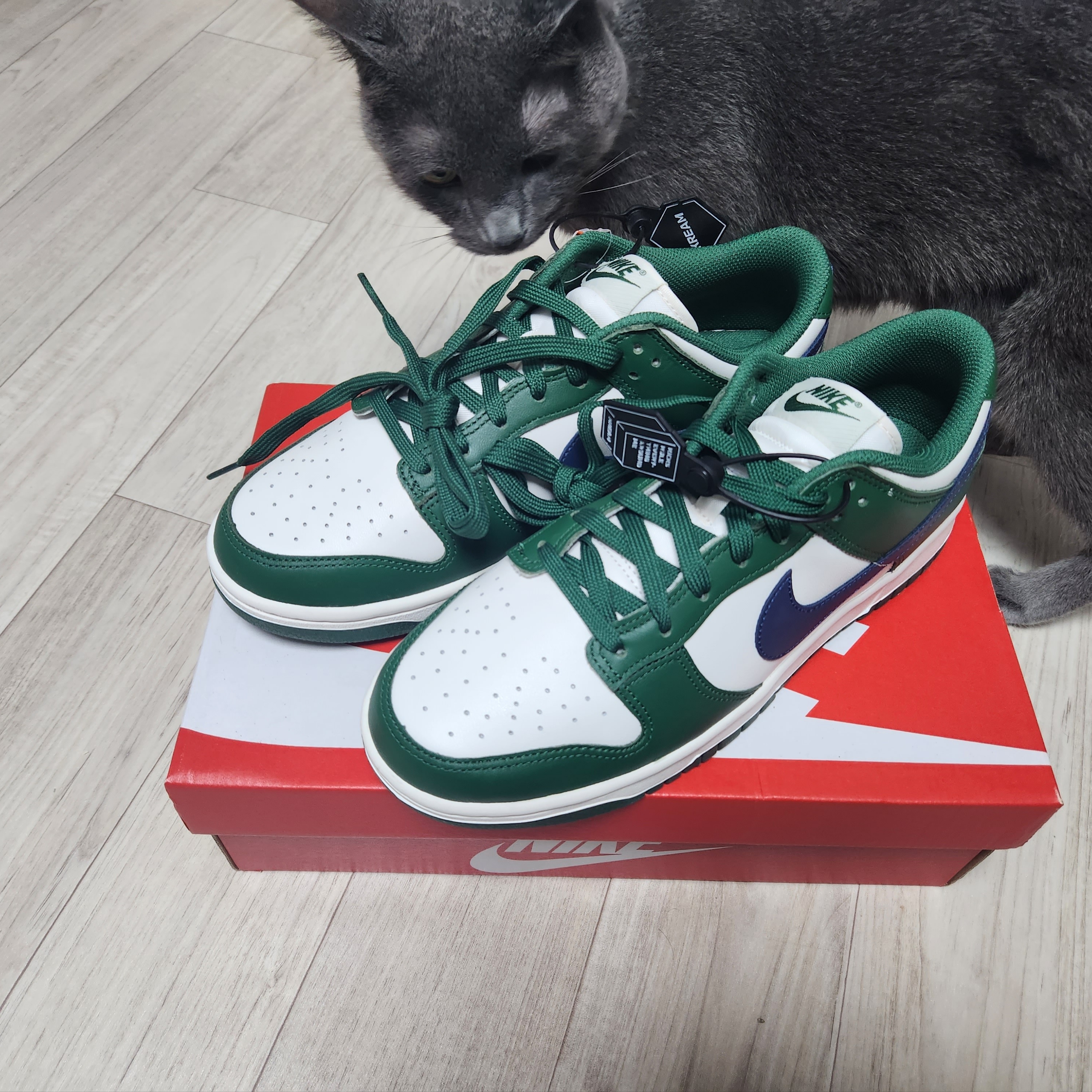 (W) Nike Dunk Low Gorge Green 착용 스타일 - 1
