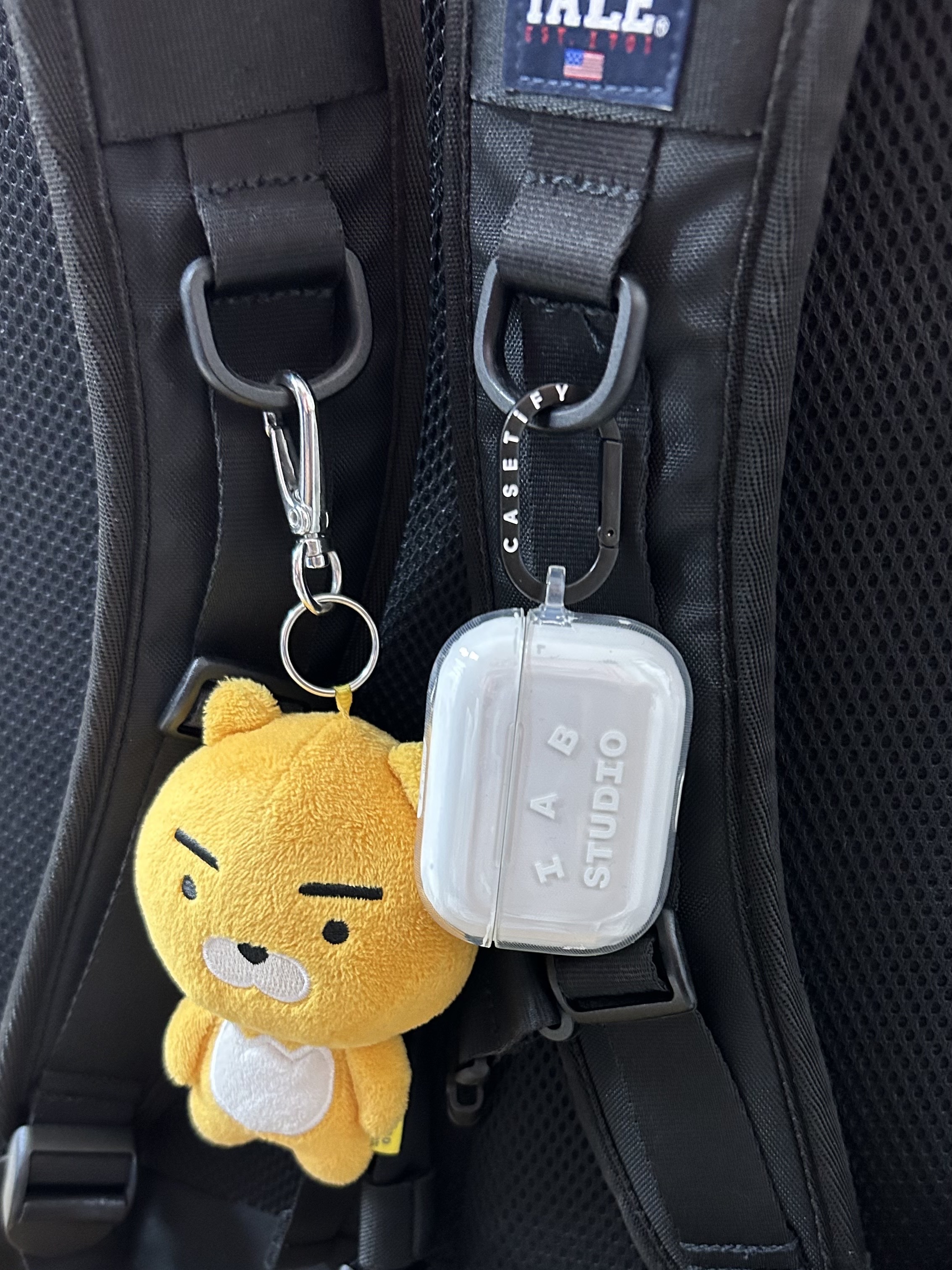 Casetify x IAB Studio Single White Logo AirPods Pro Case Clear, Apple AirPods Pro 2nd Gen (Korean Ver.) 착용 스타일