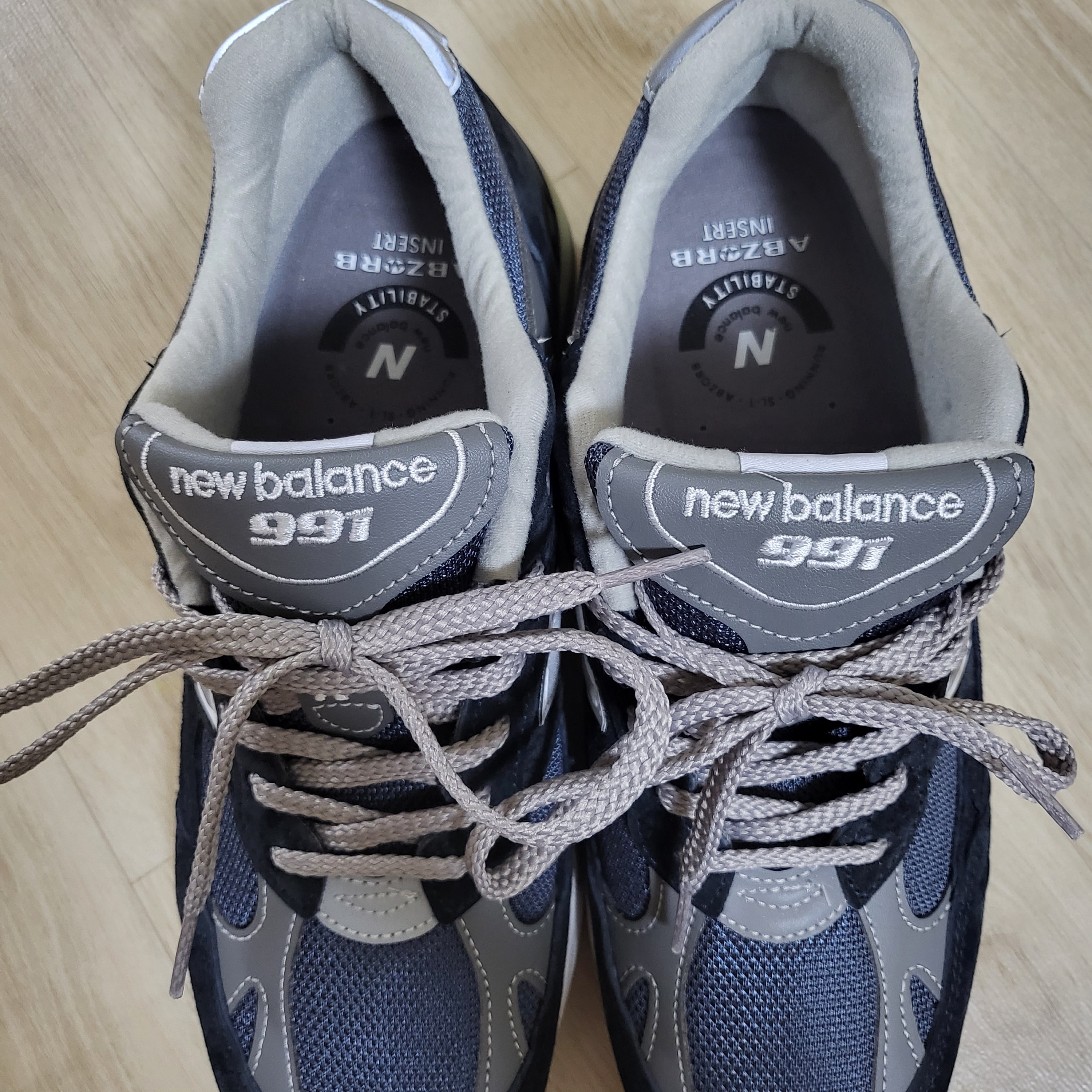 New Balance 991 Made in UK Navy 착용 스타일 - 2
