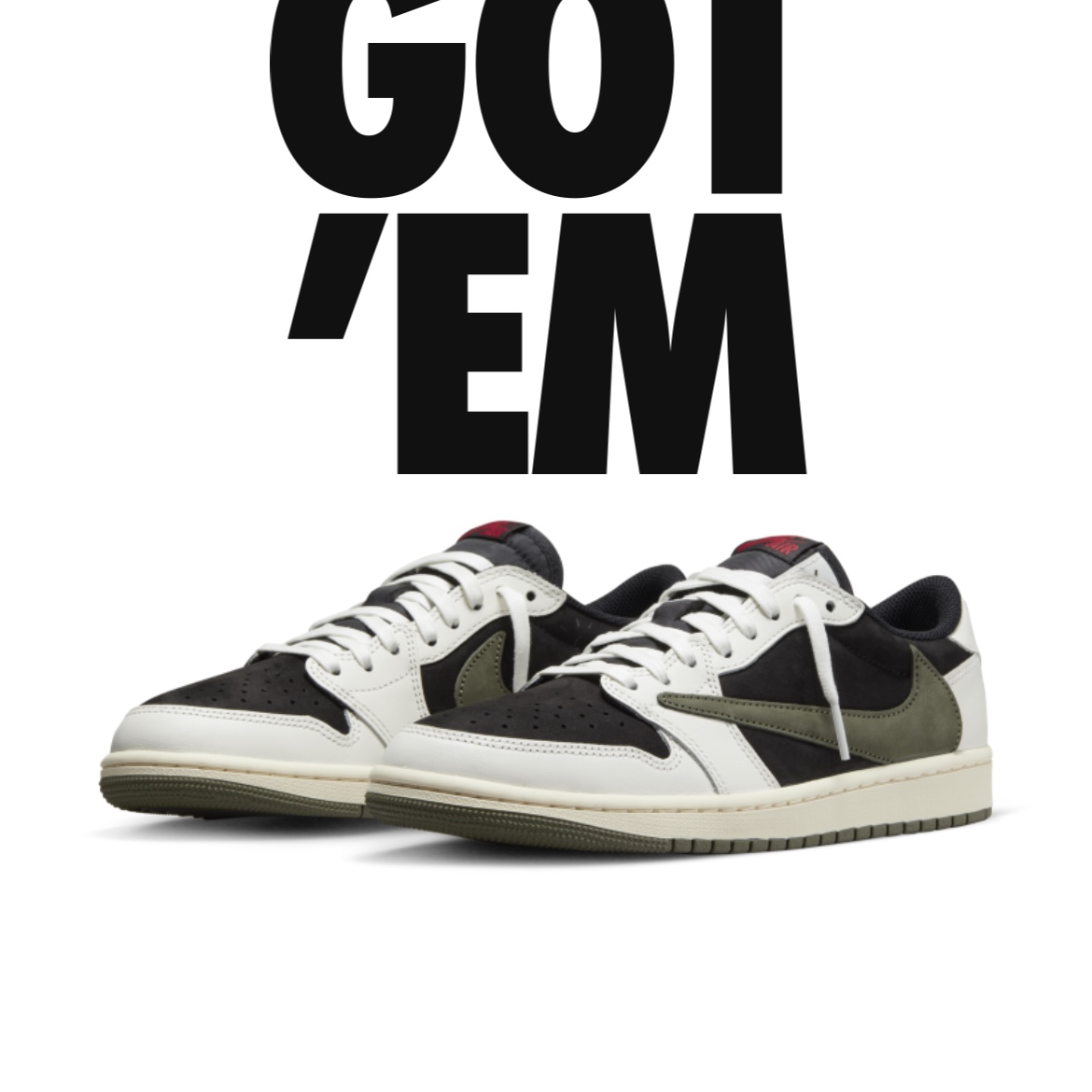 (W) Jordan 1 x Travis Scott Retro Low OG SP Medium Olive 착용 스타일