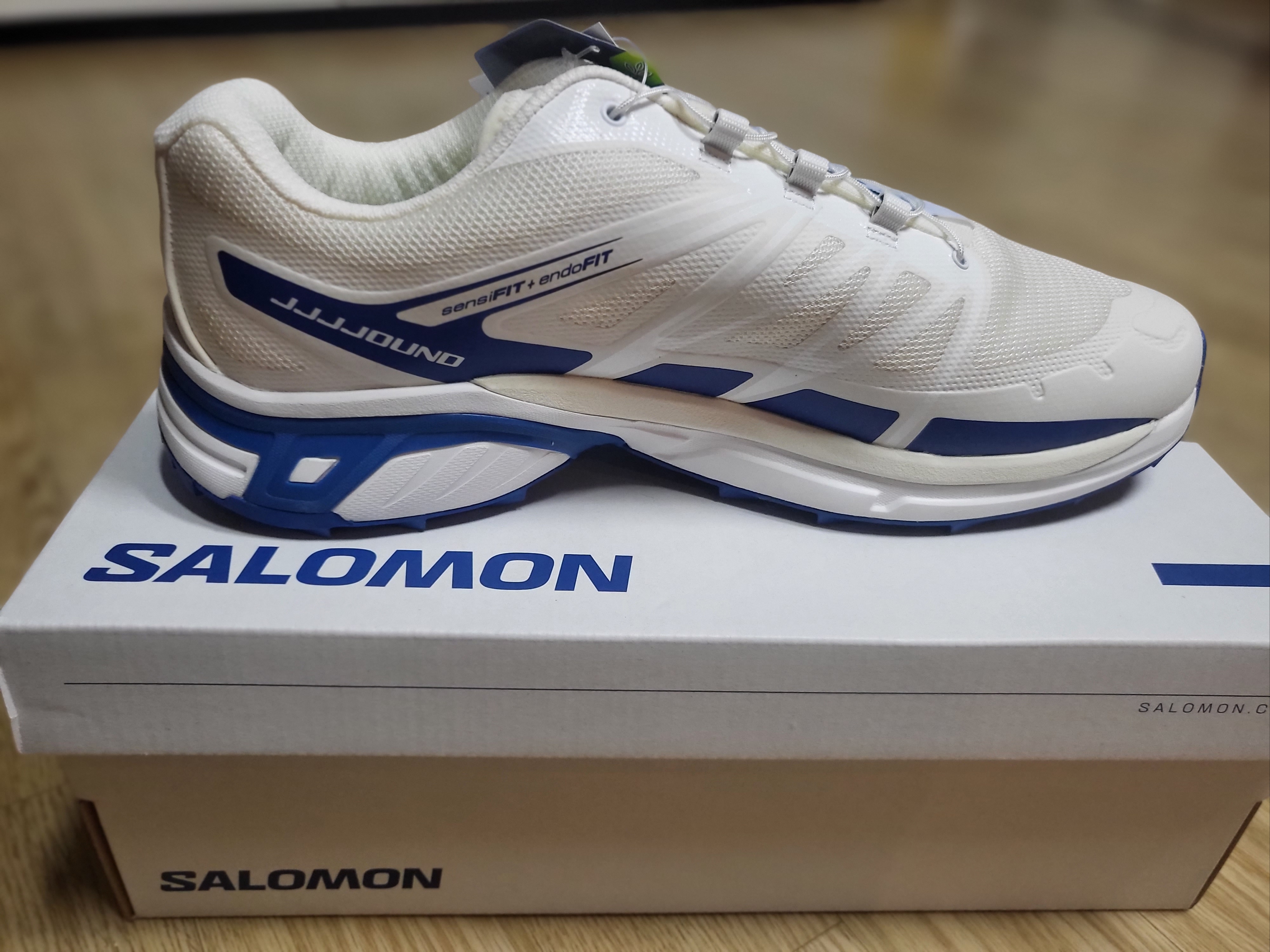 Salomon x JJJJound XT-Wings 2 White Lapis Blue 착용 스타일