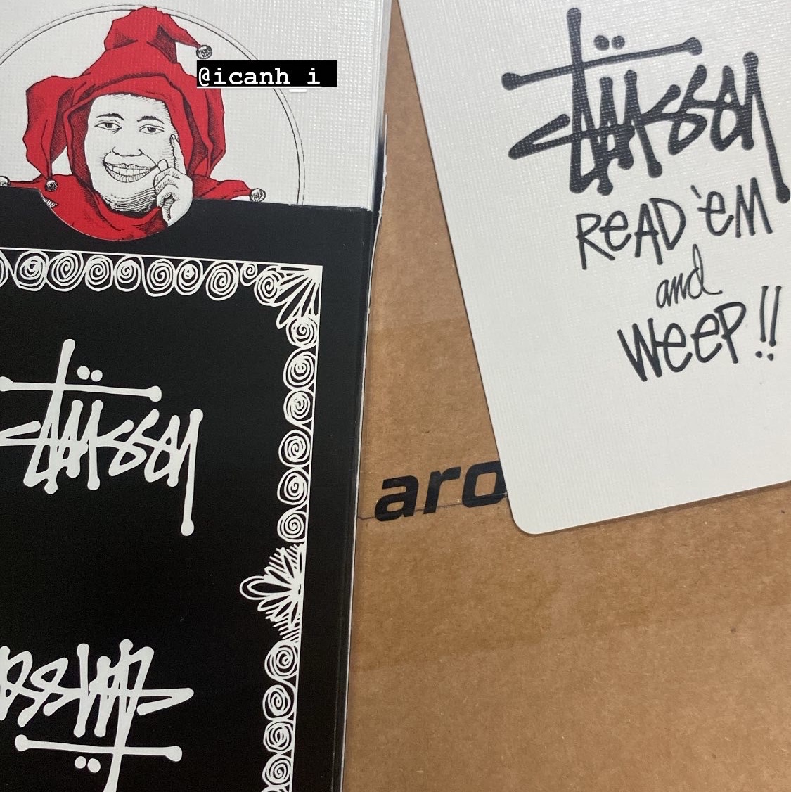 Stussy Playing Cards Black 착용 스타일