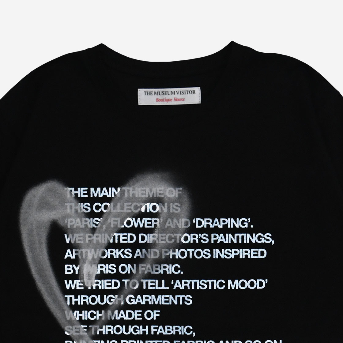 Tシャツ・カットソー THE MUSEUM VISITOR HEART SPRAYED T-SHIRTS BLACK 더뮤지엄비지터 하트 스프레이드 티셔츠 블랙 | The Museum