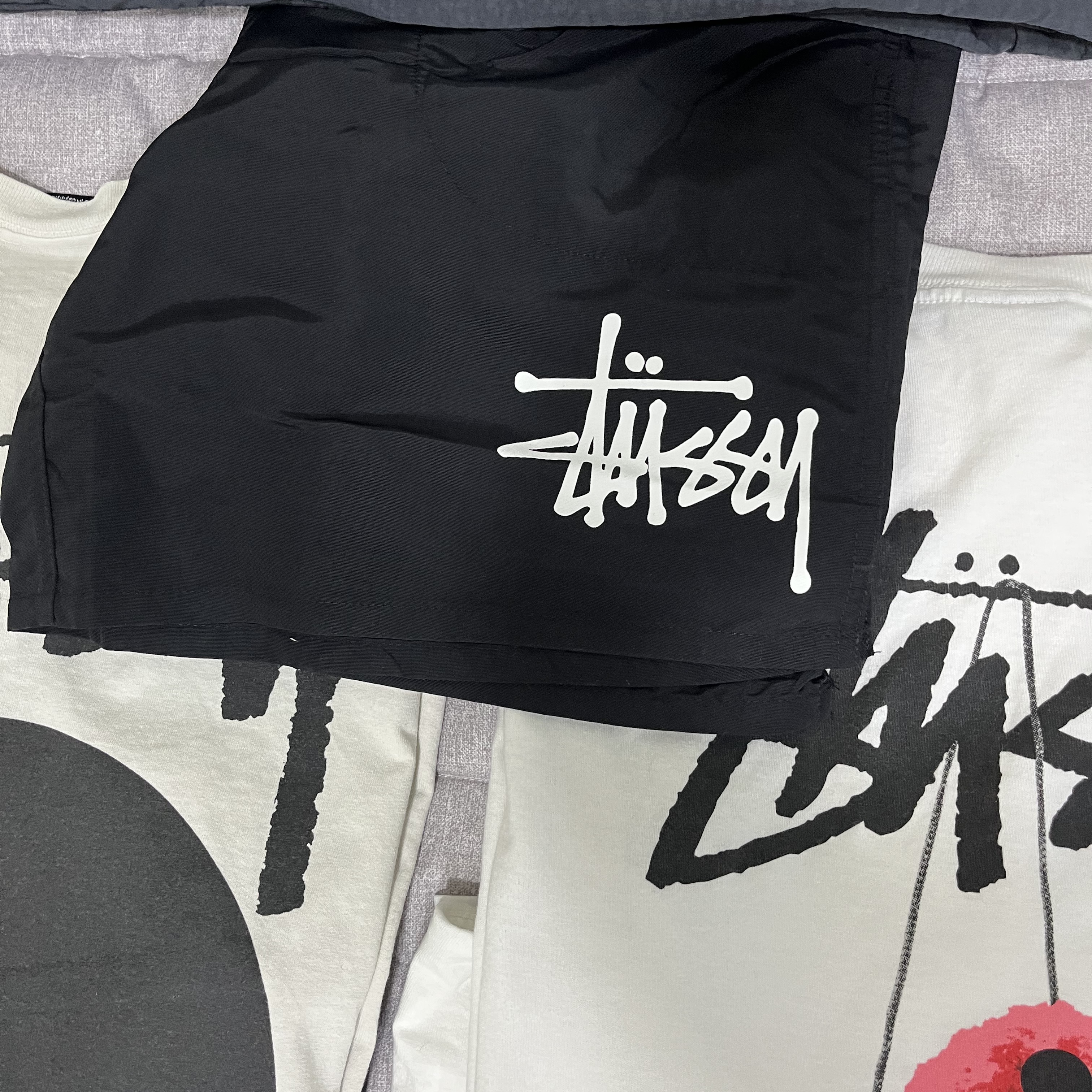 Stussy Big Basic Water Shorts Black 착용 스타일