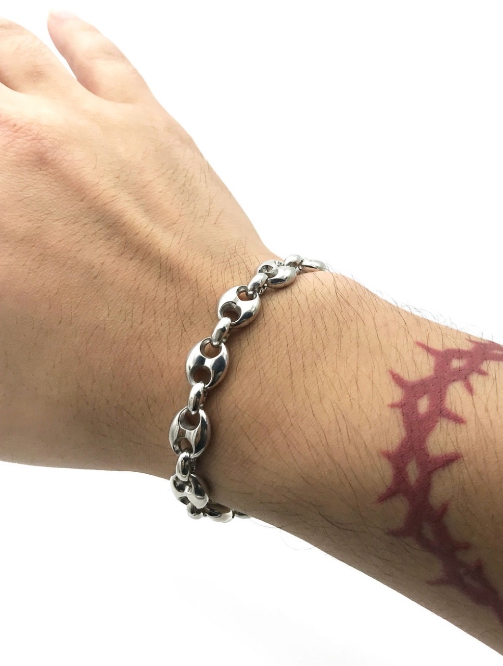 Frica Link Bracelet Silver 착용 스타일