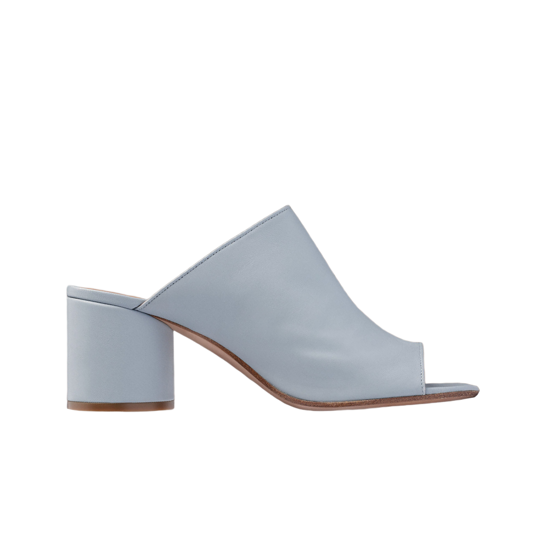 (W) 메종 마르지엘라 타비 힐 뮬 페일 블루((W) Maison Margiela Tabi Heeled Mules Pale Blue) - 1