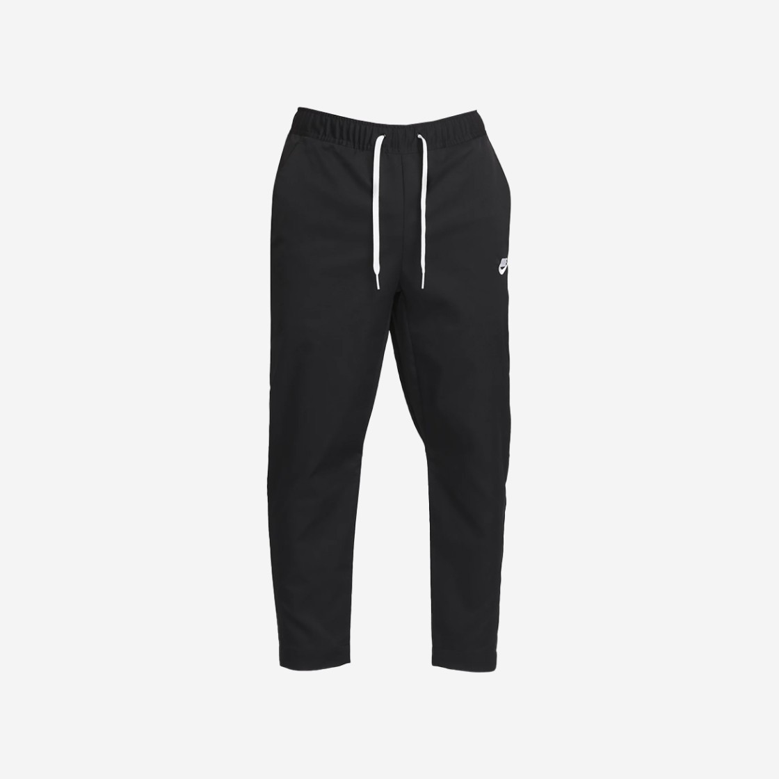 Nike Club Woven Tapered Leg Pants Black White - US/EU 상세 이미지 1