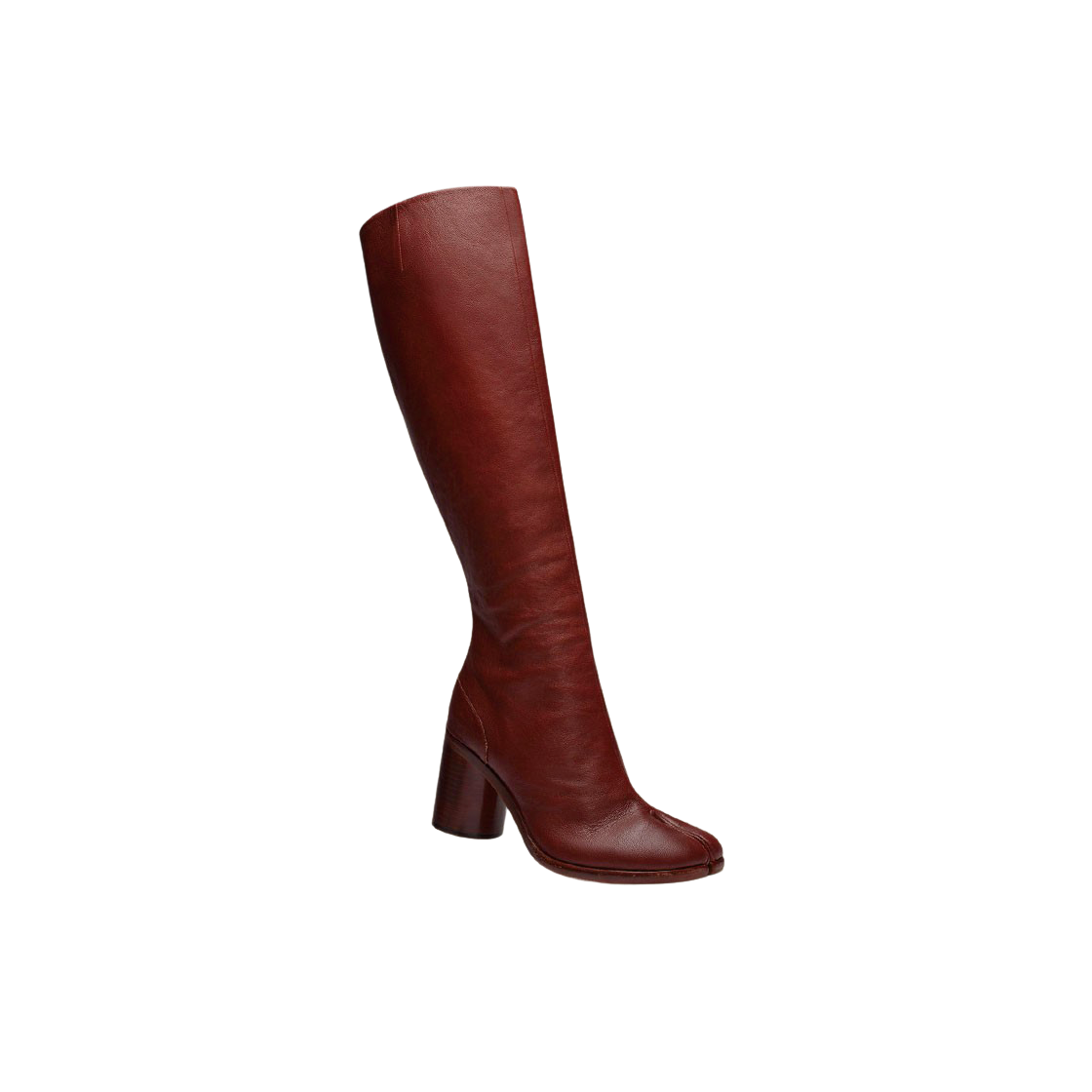 (W) 메종 마르지엘라 타비 니 하이 부츠 다크 브라운((W) Maison Margiela Tabi Knee High Boots Dark Brown) - 1