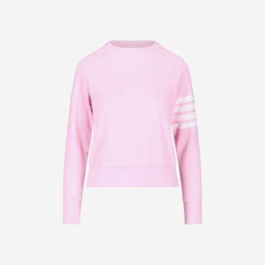 (W) 톰브라운 와플 사선 래글런 스웨트셔츠 라이트 핑크