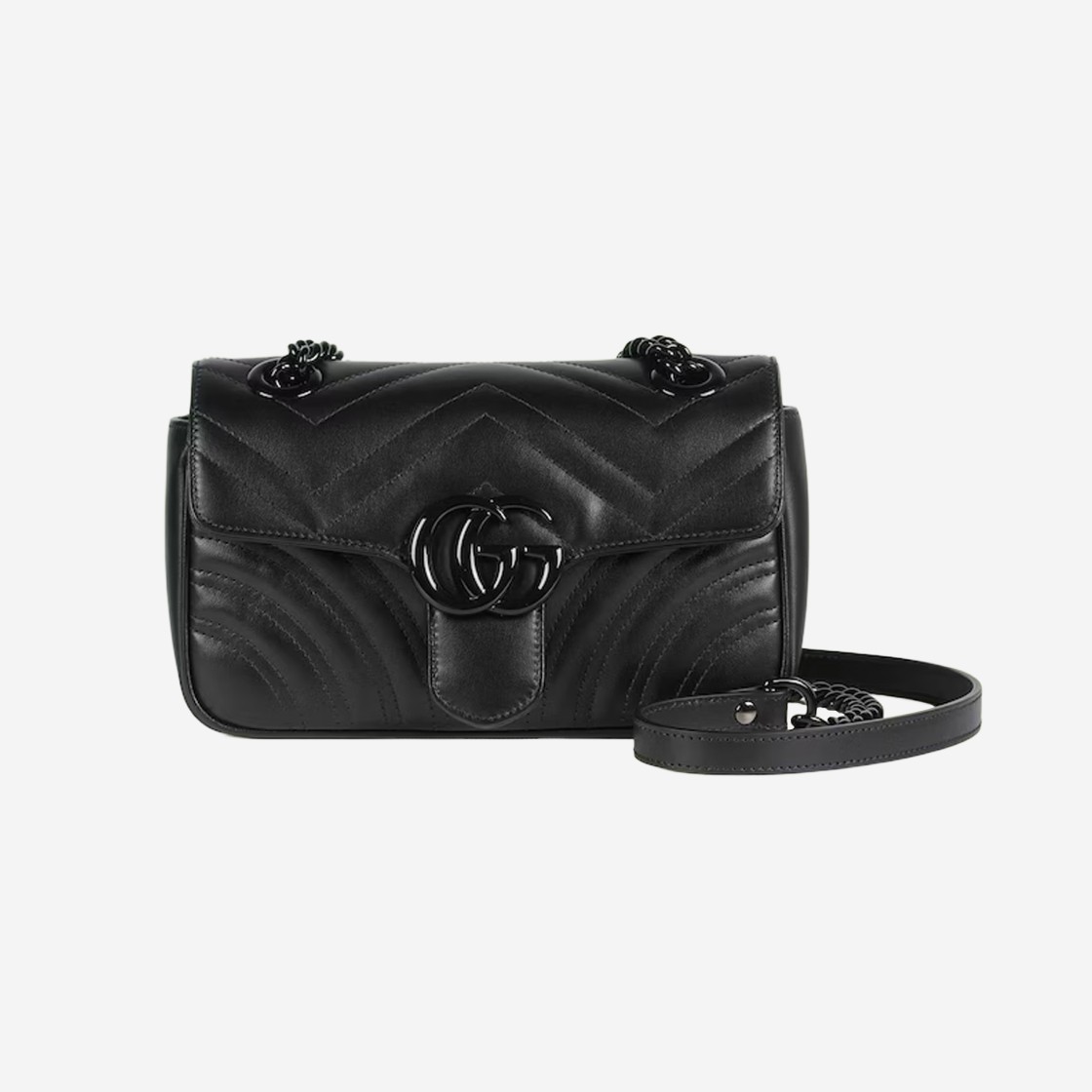 Gucci GG Marmont Matelasse Mini Bag Black Leather 상세 이미지 1