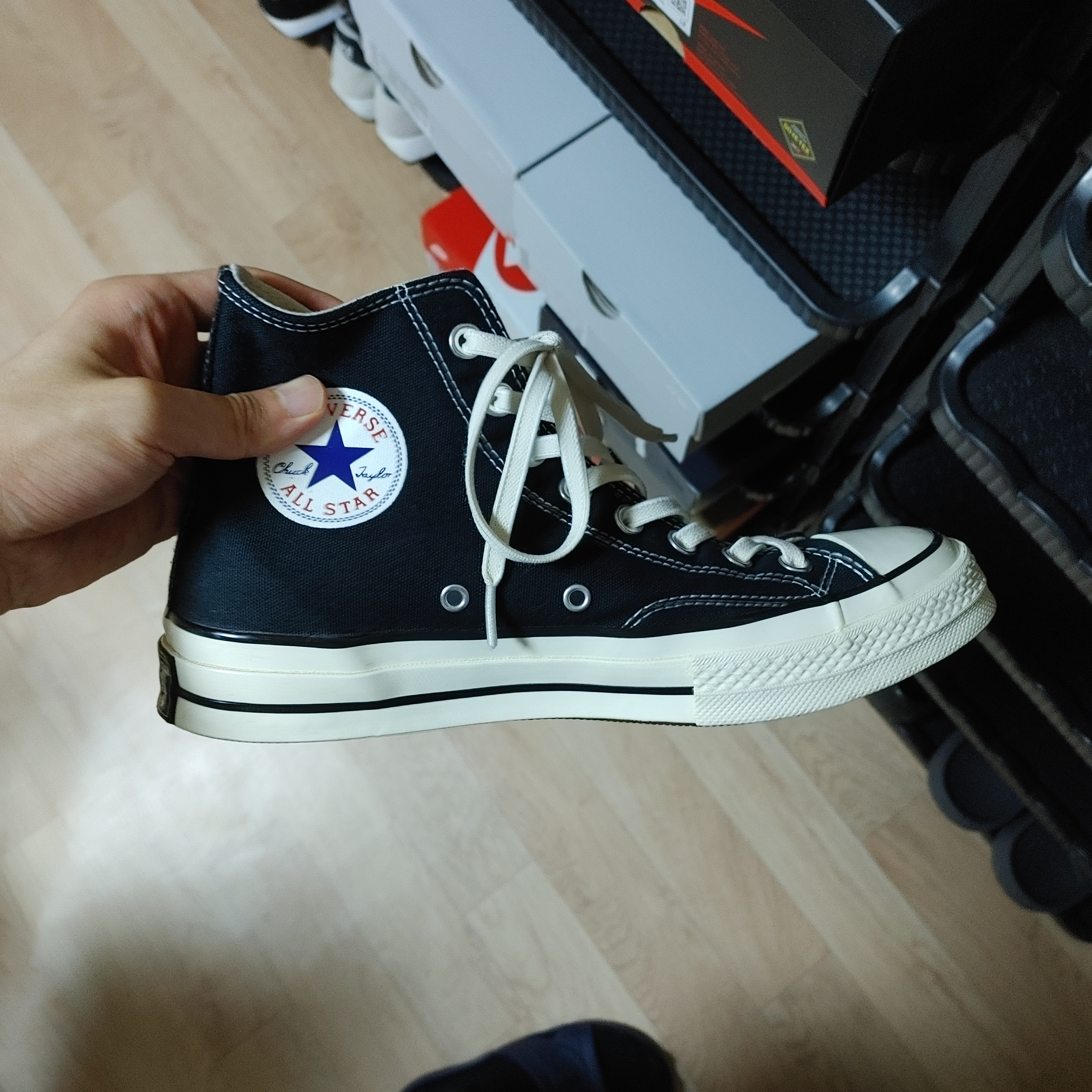 Converse Chuck 70 Hi Black 착용 스타일