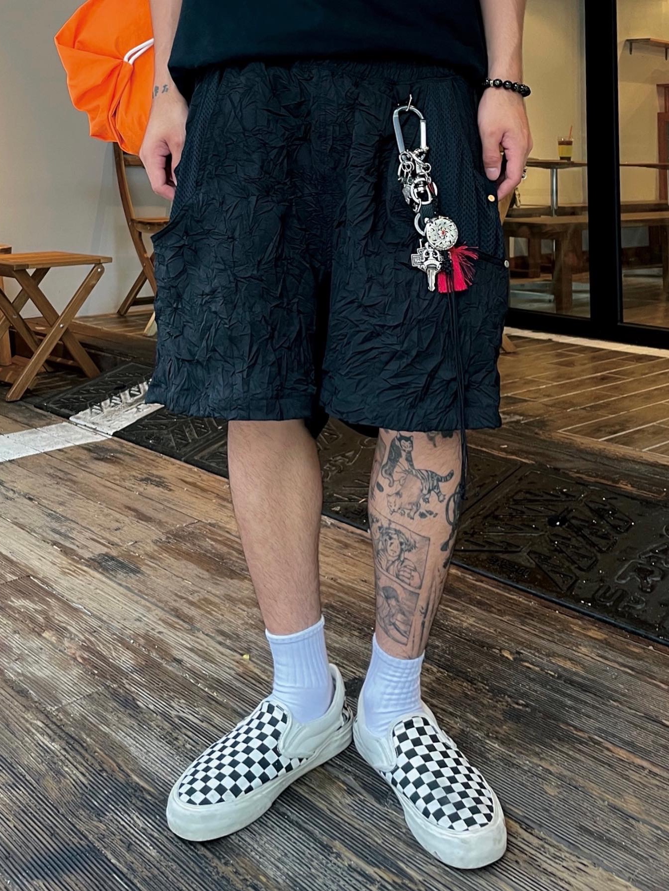 Vans Slip-On Checkerboard 착용 스타일 - 2