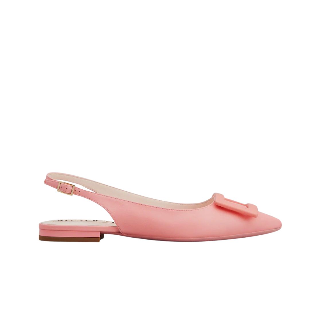 (W) 로저 비비에 고메틴 슬링백 나파 레더 핑크((W) Roger Vivier Gommettine Slingback Nappa Leather Pink) - 1