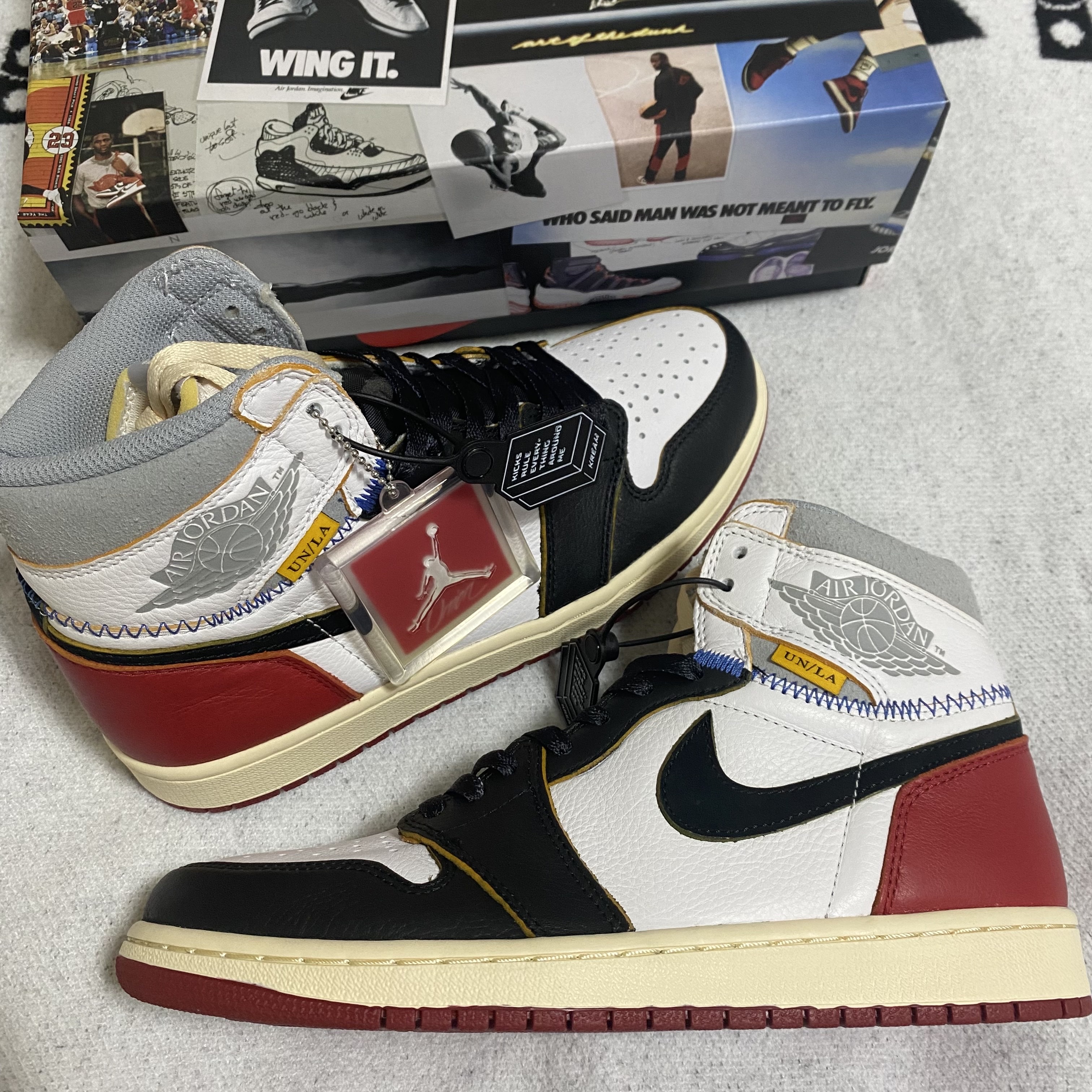 Jordan 1 x Union Retro High Black Toe 착용 스타일 - 1