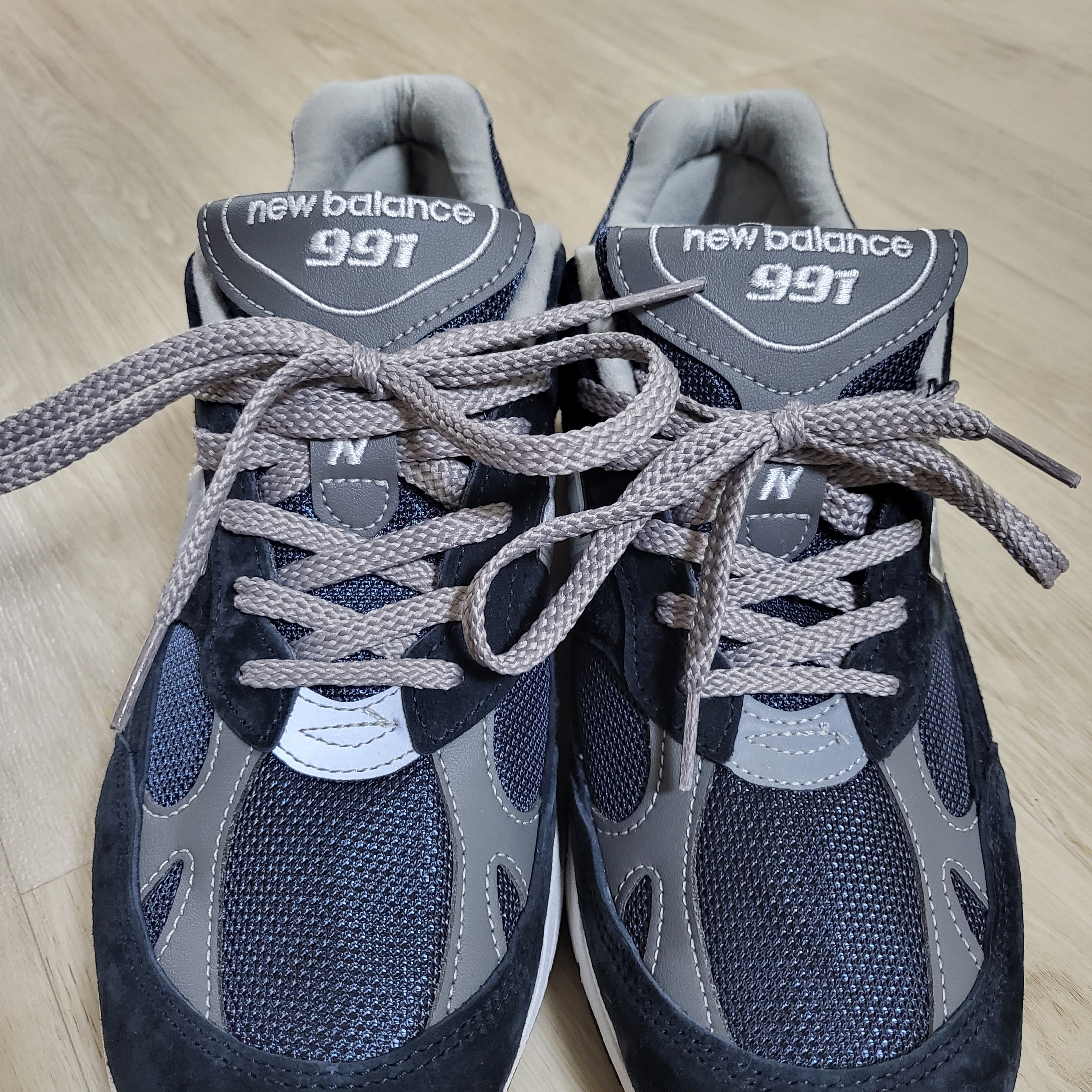 New Balance 991 Made in UK Navy 착용 스타일 - 1