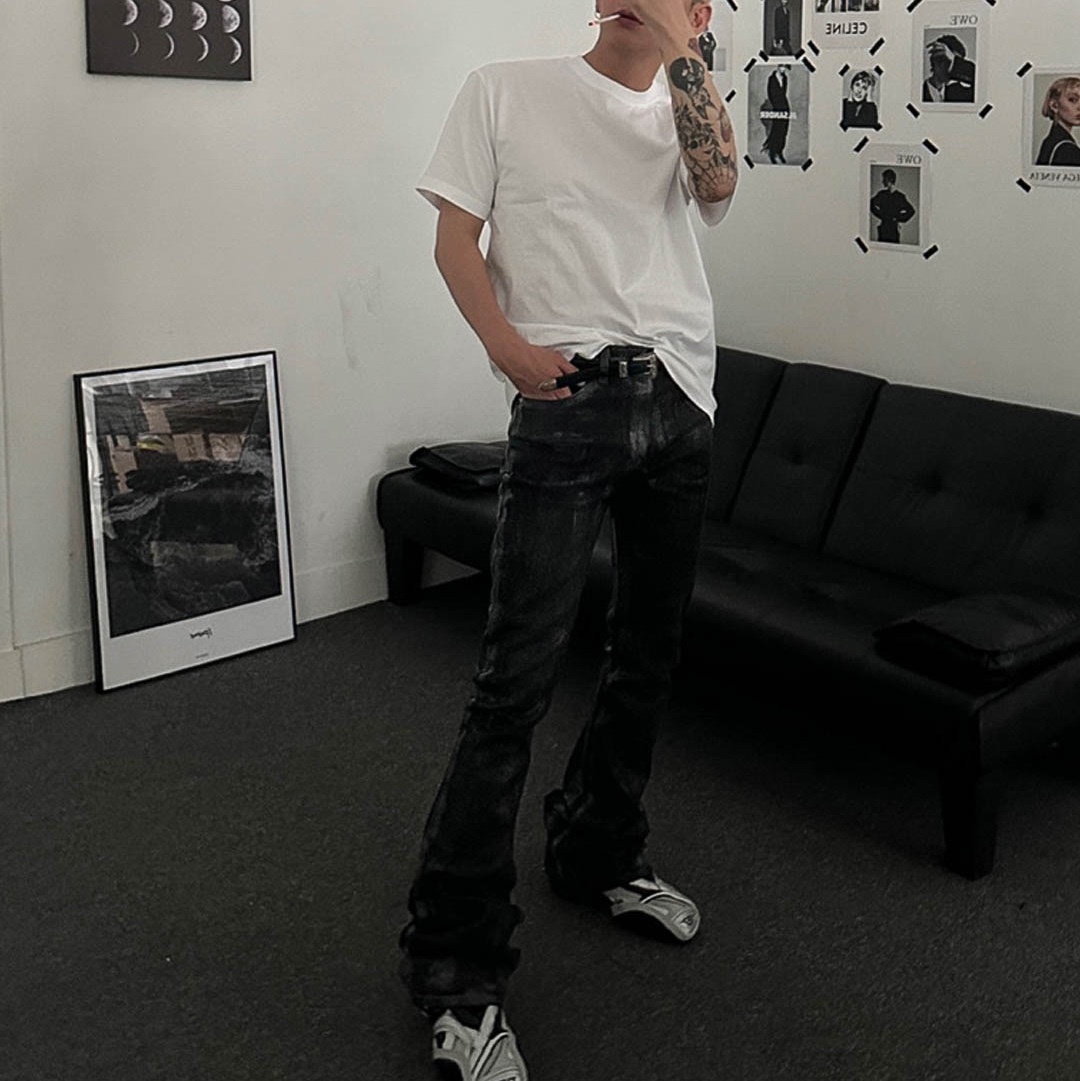 Balenciaga Tyrex Sneakers Black Grey 착용 스타일 - 2
