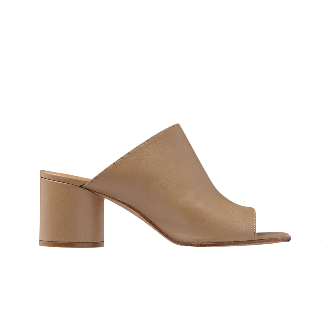 (W) 메종 마르지엘라 타비 힐 뮬 샤모아((W) Maison Margiela Tabi Heeled Mules Chamois) - 1