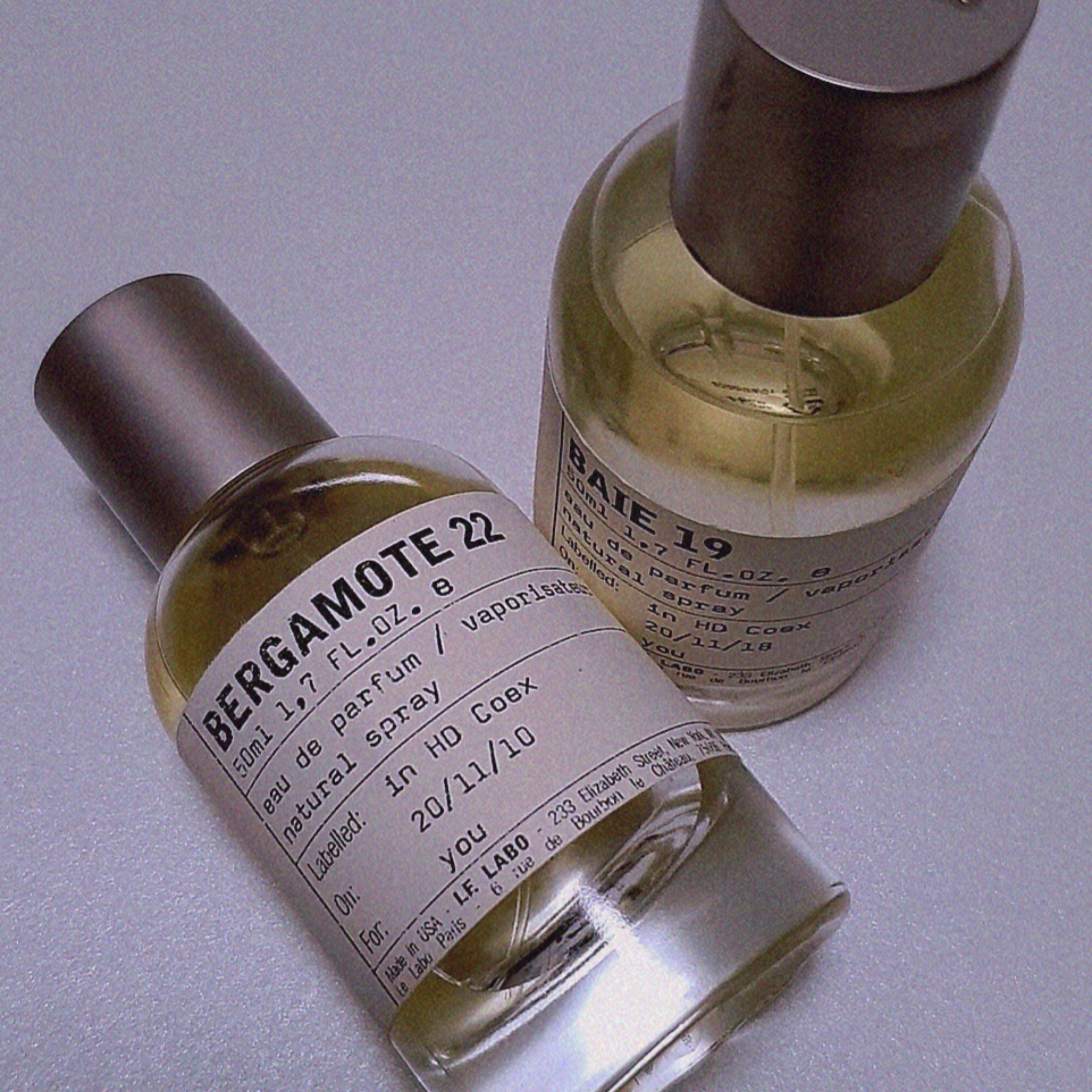 Le Labo Bergamote 22 Eau De Parfum 50ml, Le Labo Baie 19 Eau De Parfum 50ml 착용 스타일