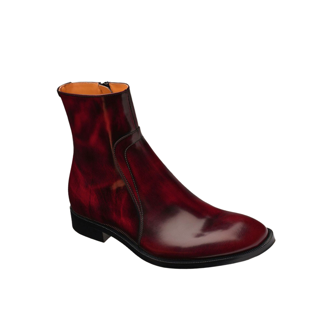 Maison Margiela Waxed Leather Boots Burgundy 상세 이미지 1