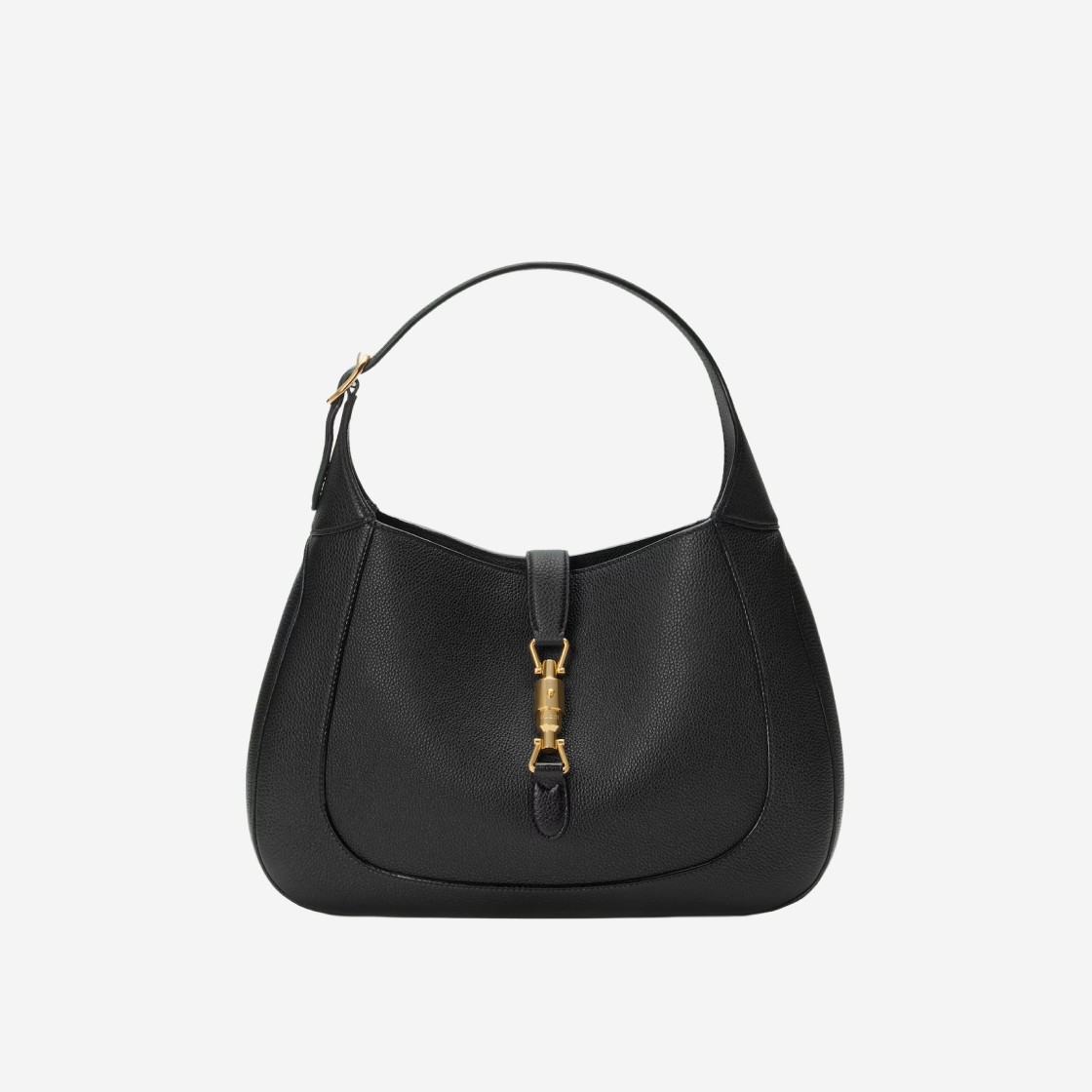 Gucci Jackie 1961 Medium Natural Grain Bag Black Leather 상세 이미지 1