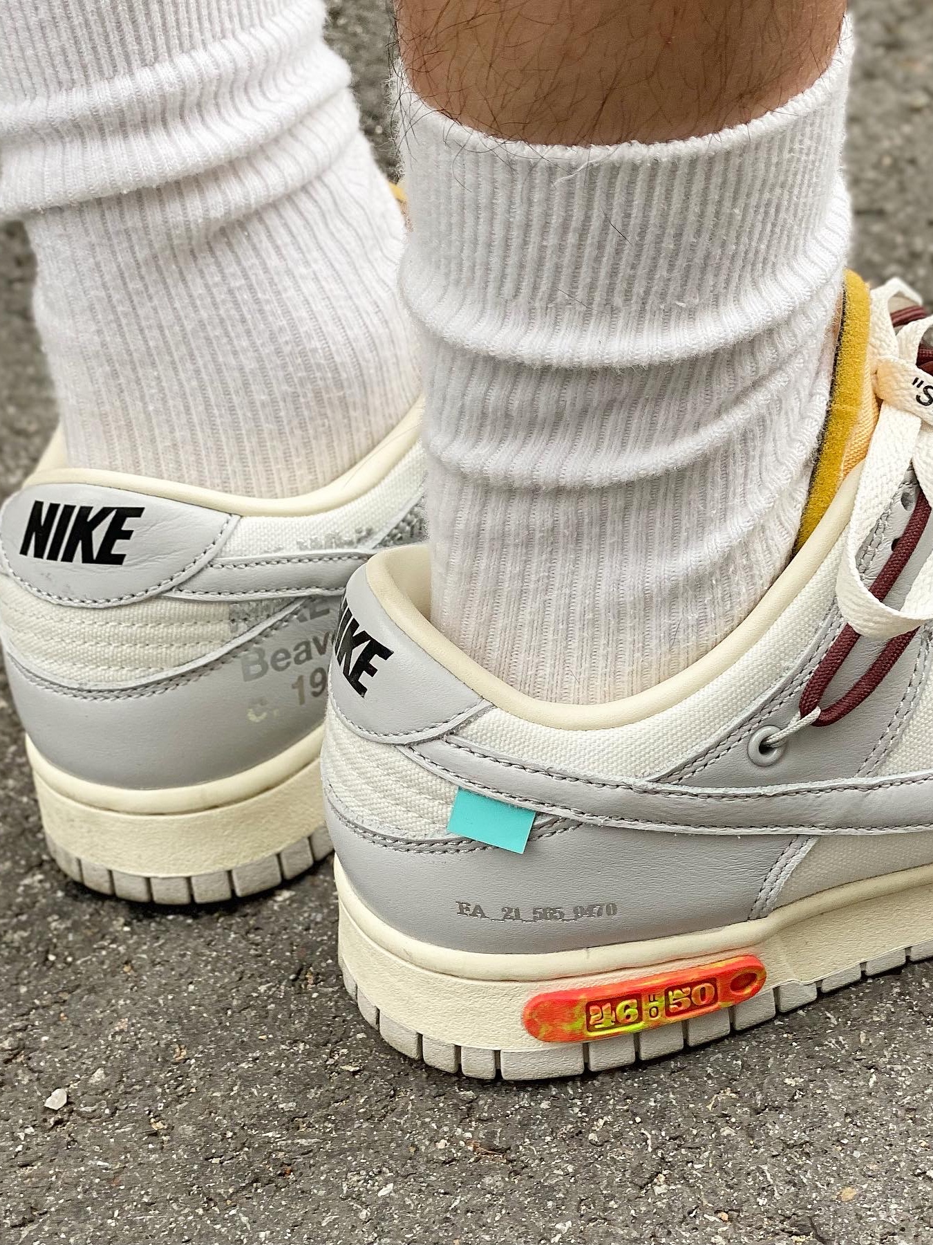Nike x Off-White Dunk Low The 50 - Lot 46 착용 스타일 - 4