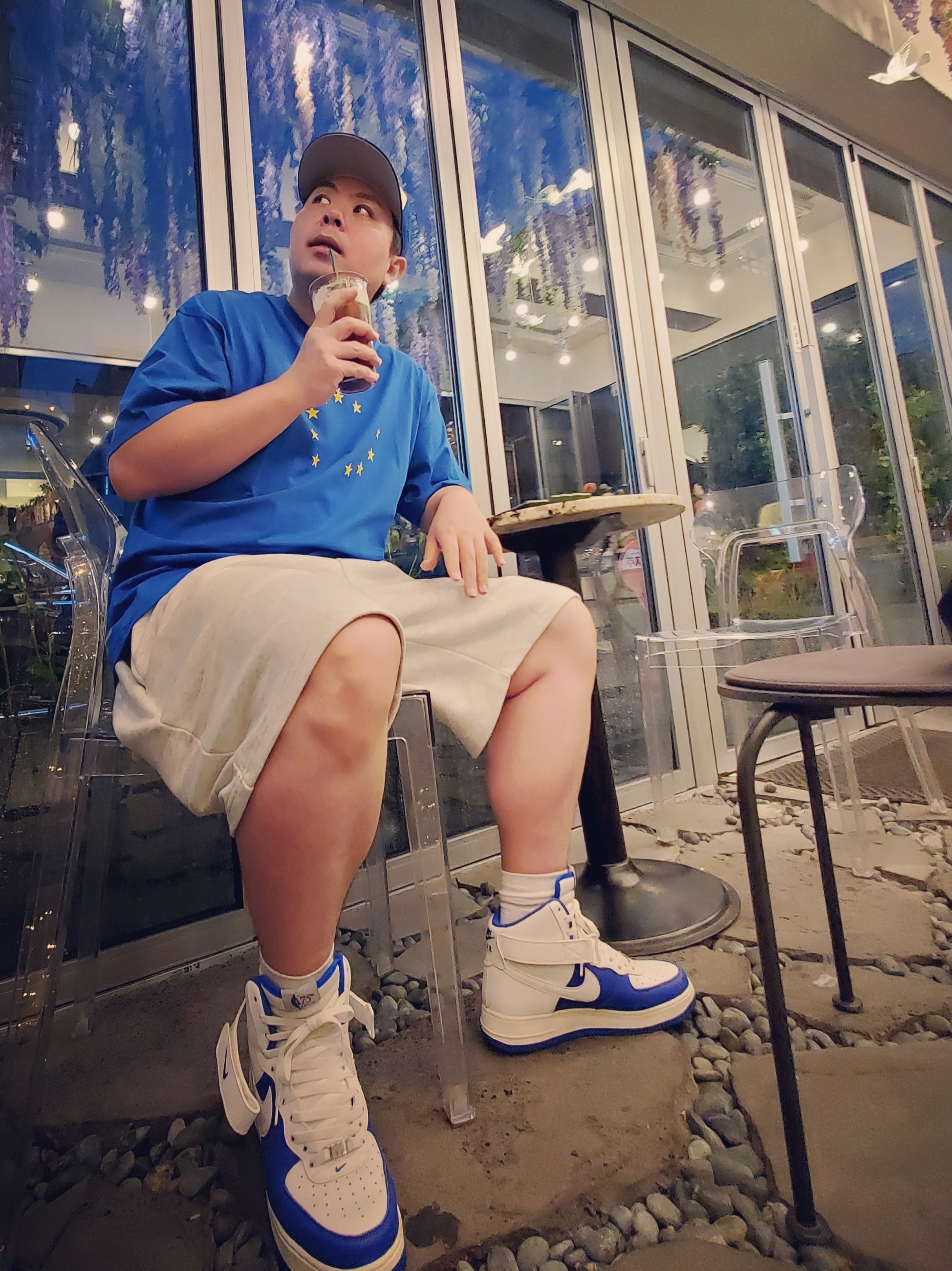 Souvenir Official Eunify T-Shirt Blue 2022, Essentials x New Era Sized Cap Light Royal 착용 스타일 - 1