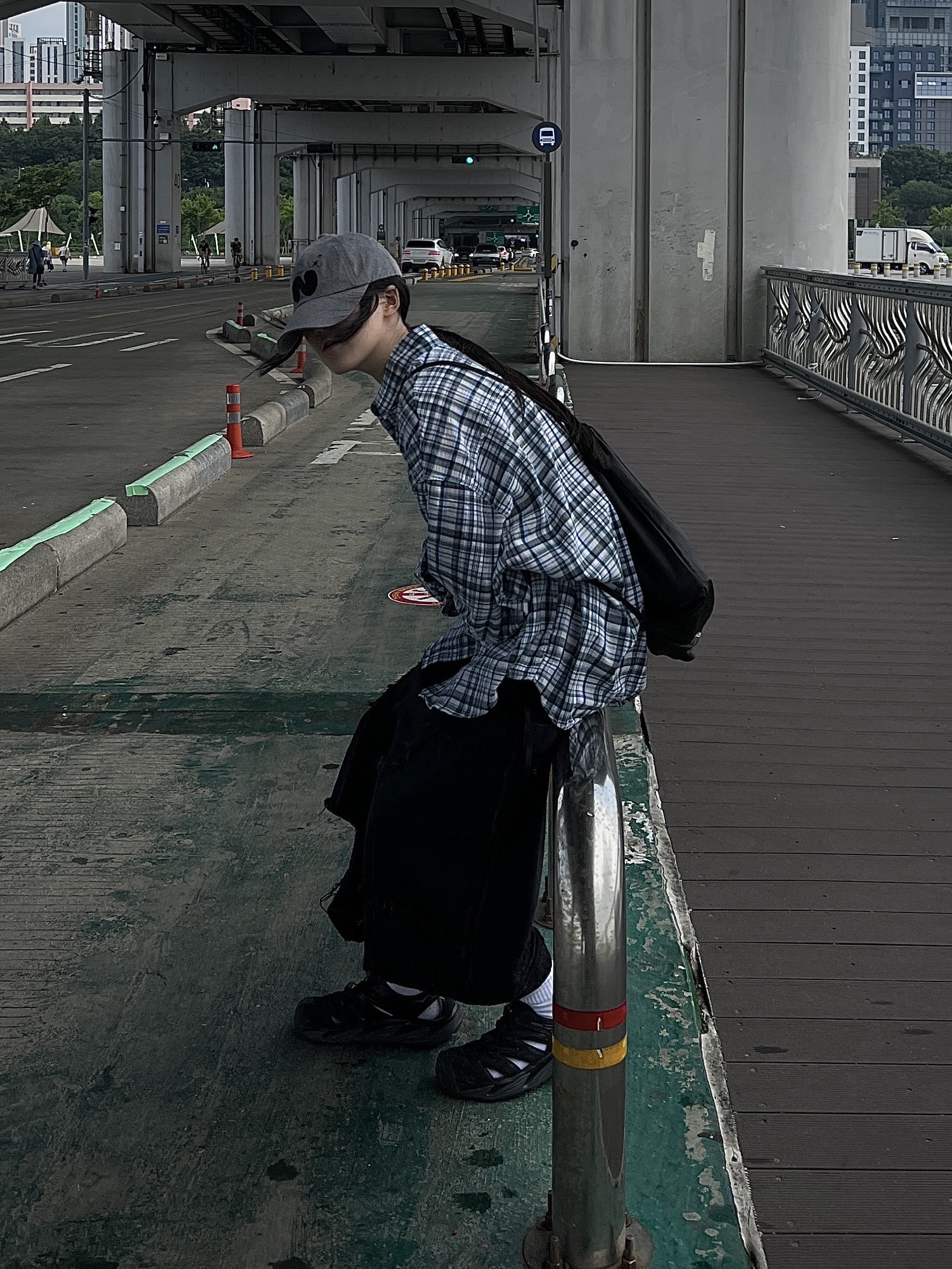 Hoka Hopara Black 착용 스타일 - 1