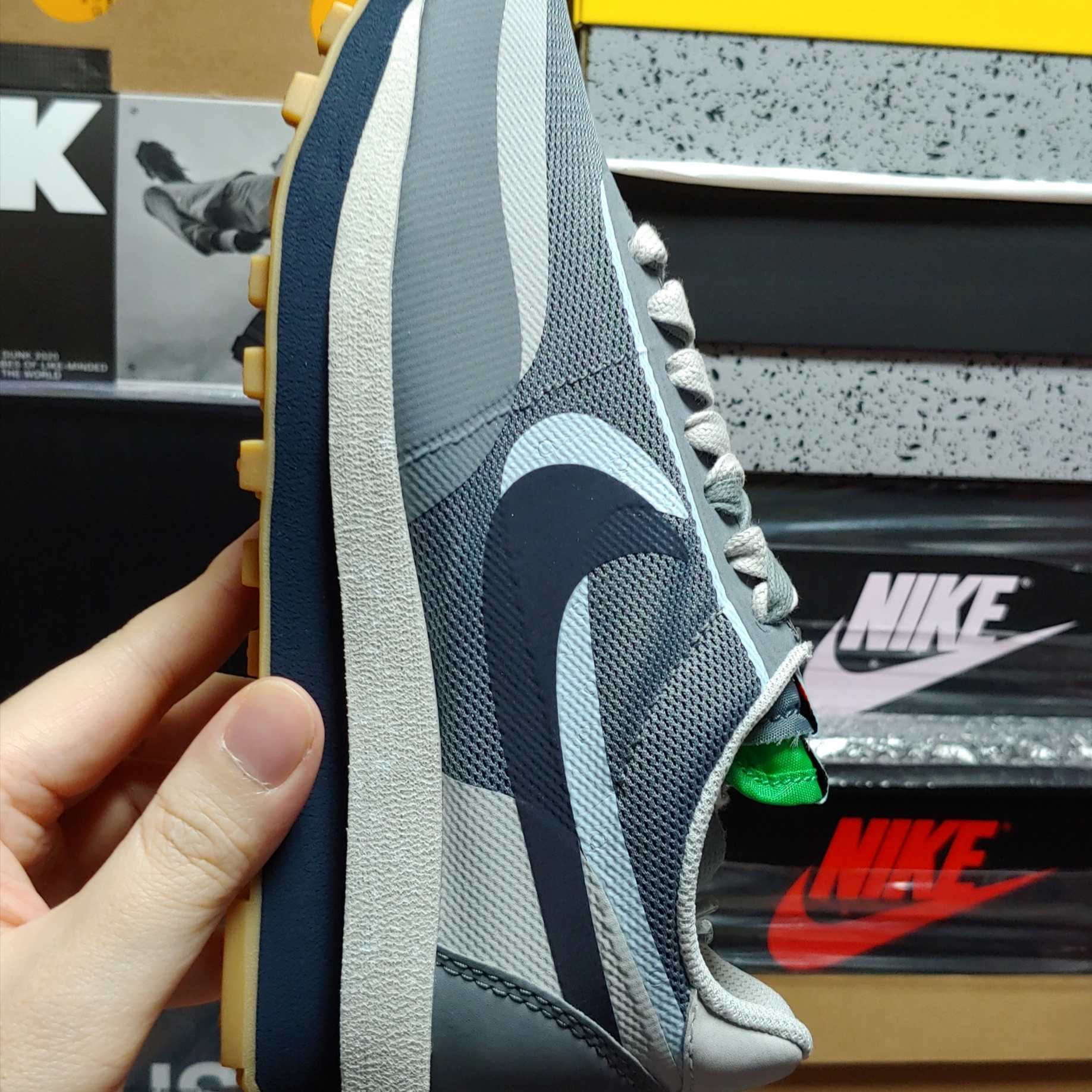 Nike x Sacai x Clot LDWaffle Cool Grey 착용 스타일 - 4