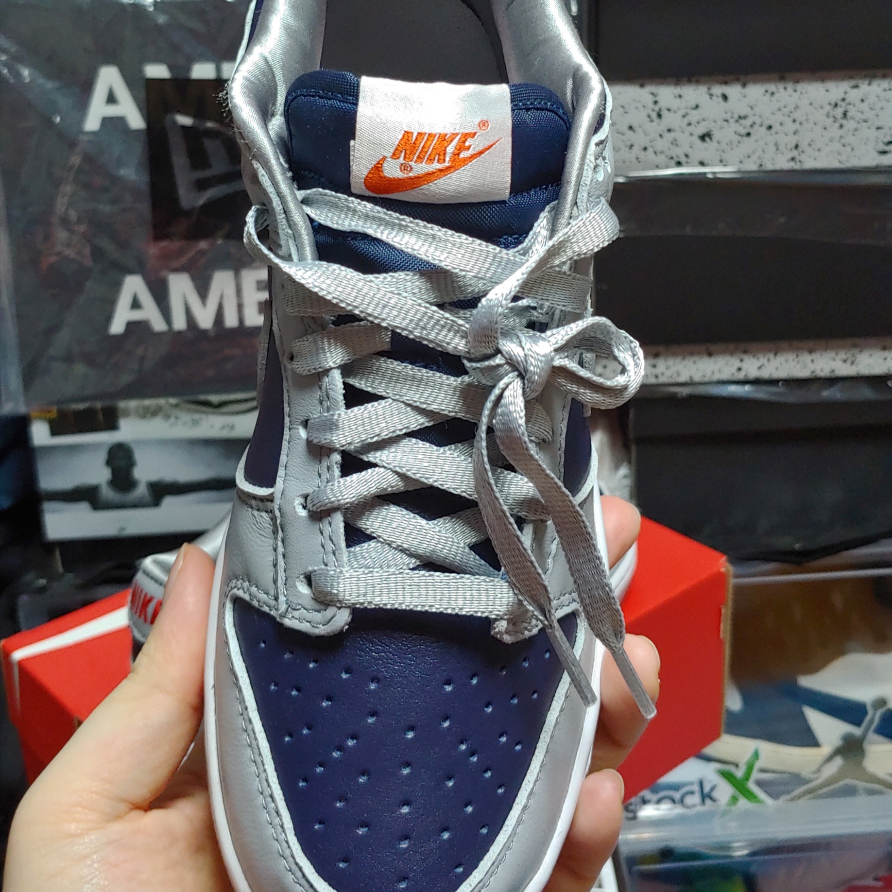 (W) Nike Dunk Low SP College Navy 착용 스타일 - 3