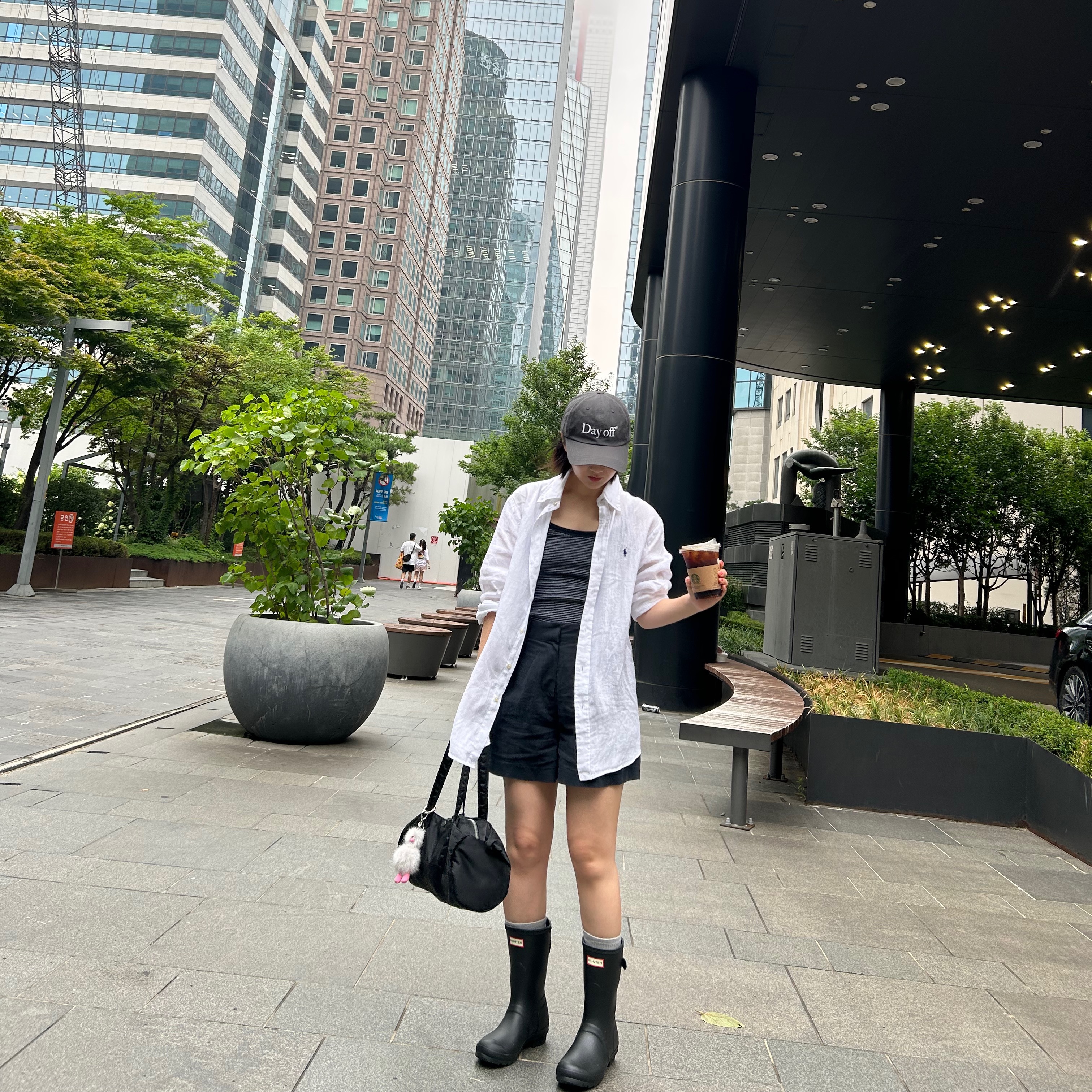 Porter Tanker Duffle Bag L Black, (W) Hunter Original Back Adjustable Short Wellington Boots Black 착용 스타일