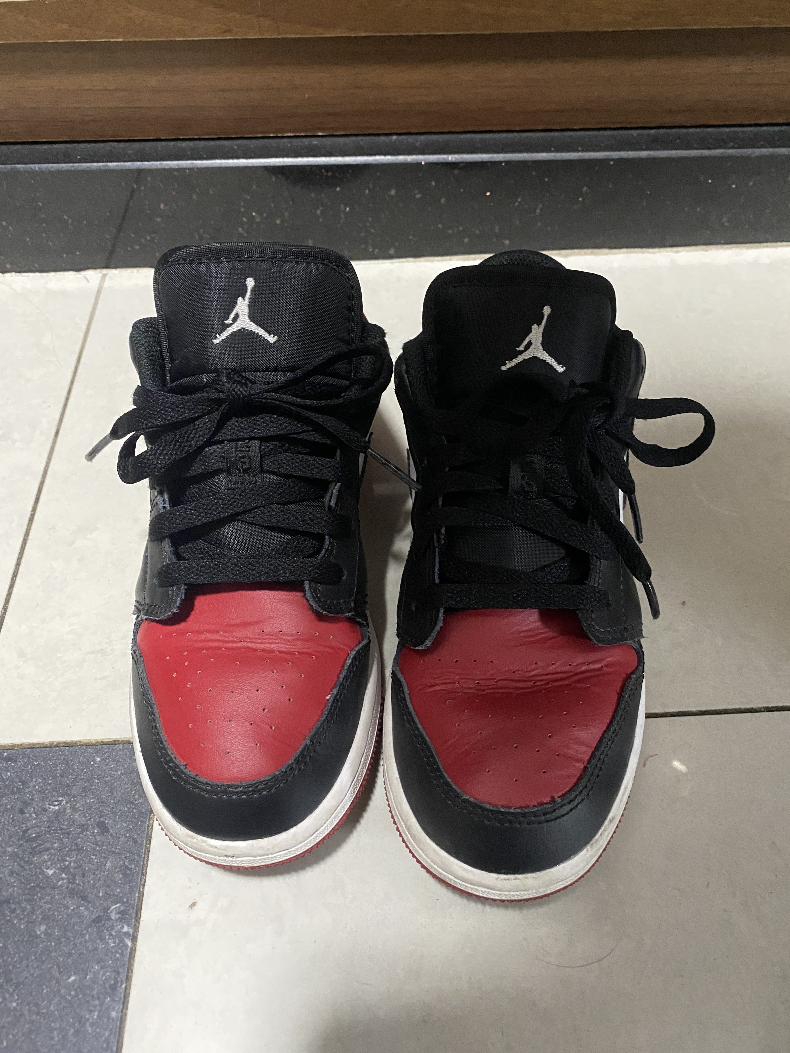 (GS) Jordan 1 Low Bred Toe 착용 스타일