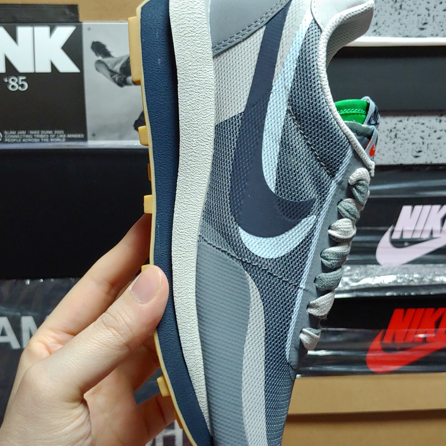 Nike x Sacai x Clot LDWaffle Cool Grey 착용 스타일 - 5
