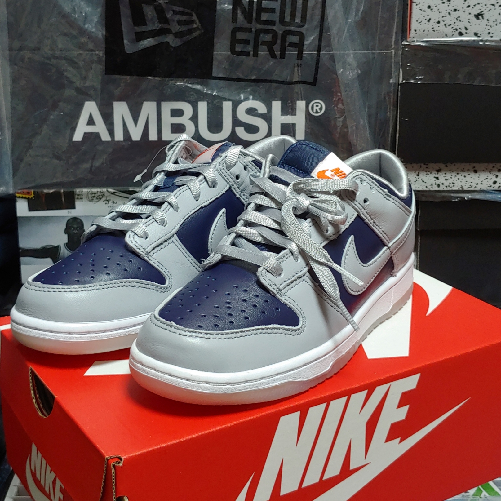 (W) Nike Dunk Low SP College Navy 착용 스타일 - 2