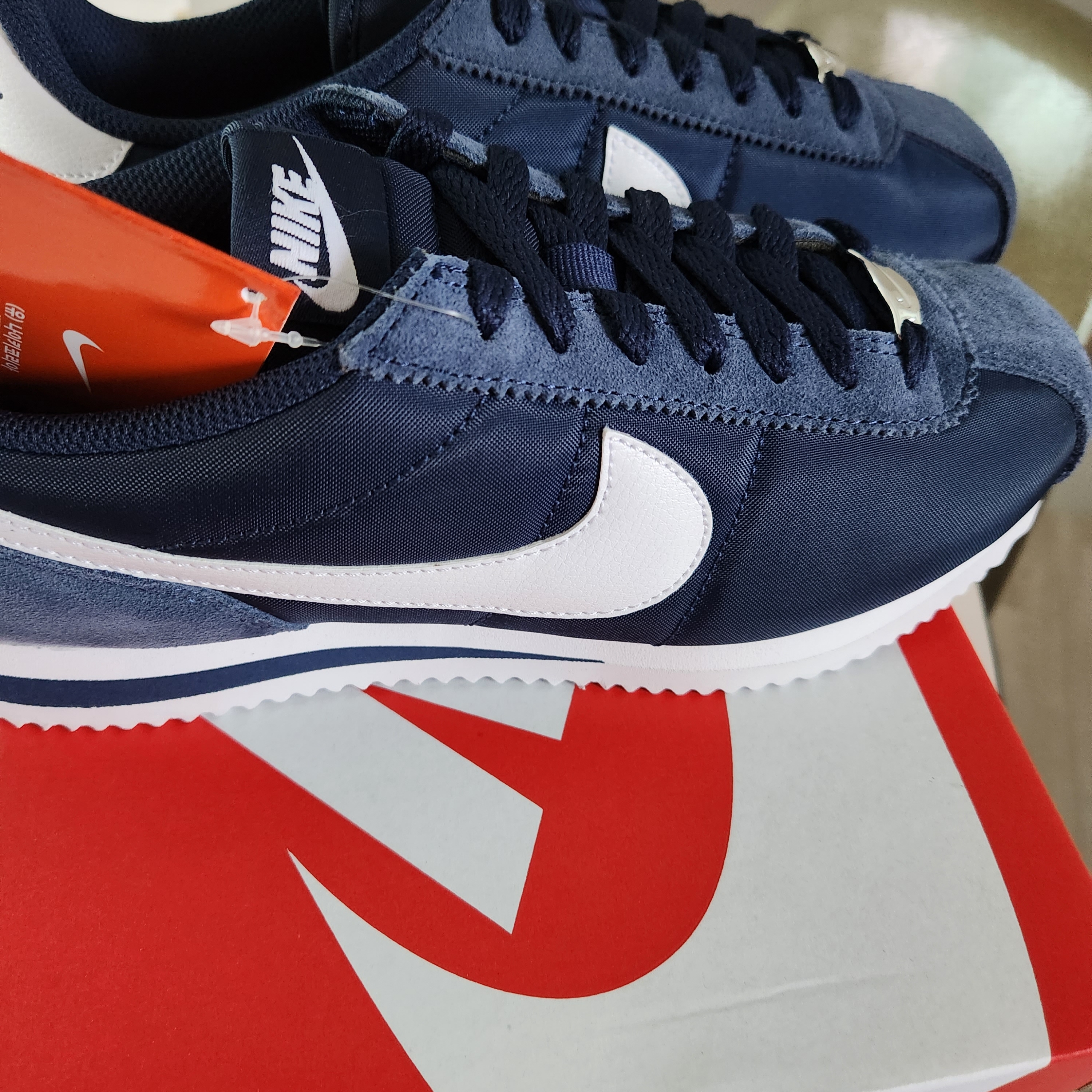 (W) Nike Cortez Midnight Navy 착용 스타일