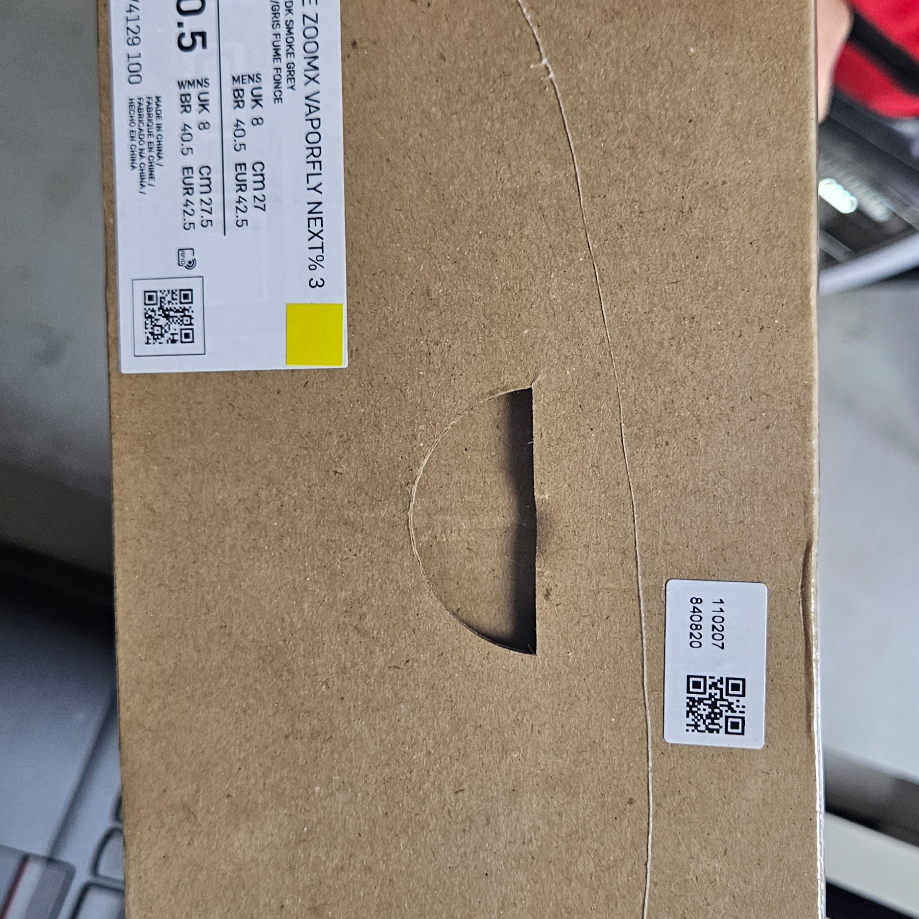 Nike ZoomX Vaporfly Next% 3 White Grey 착용 스타일 - 5