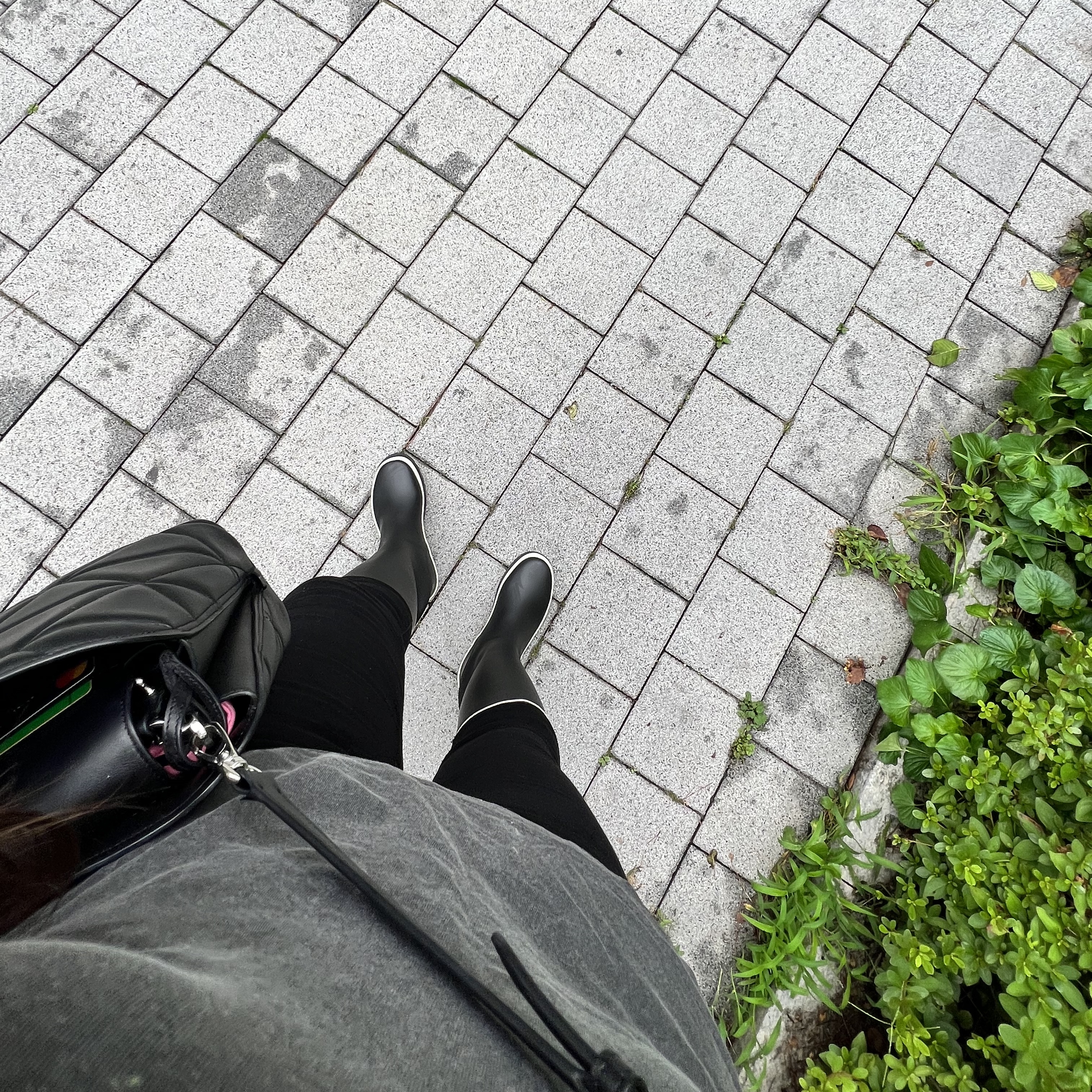 (W) Rockfishweatherwear Lowen Long Rain Boots Black 착용 스타일
