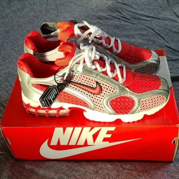 Nike Air Zoom Spiridon Cage 2 Varsity Red 착용 스타일 - 2