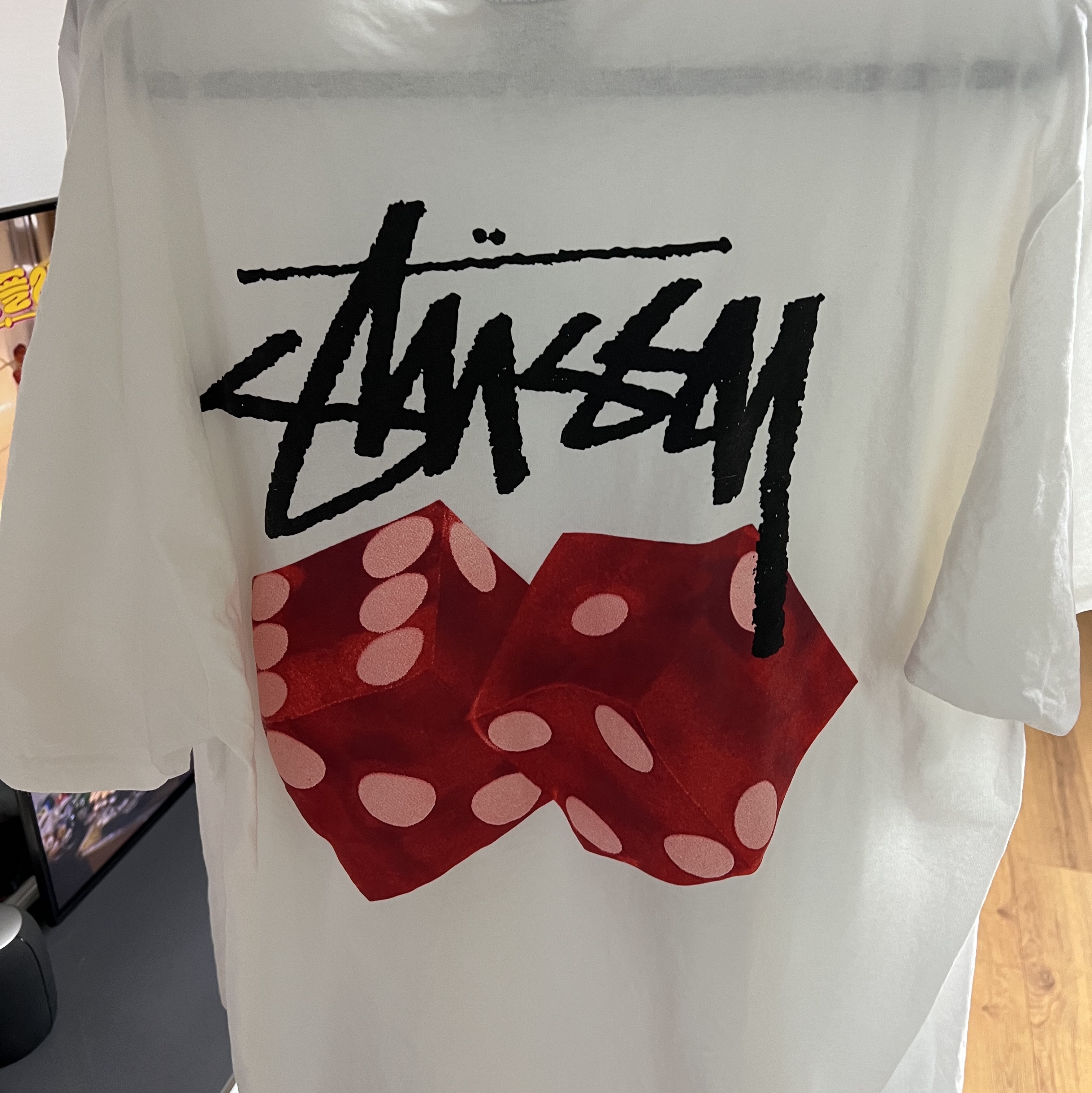 Stussy Diced Out T-Shirt White 착용 스타일