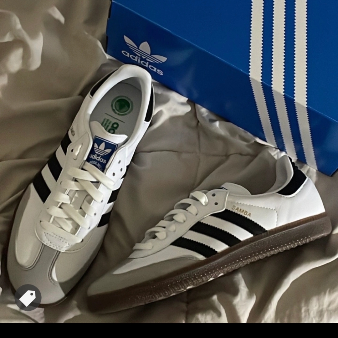 Adidas Samba Vegan White Black 착용 스타일